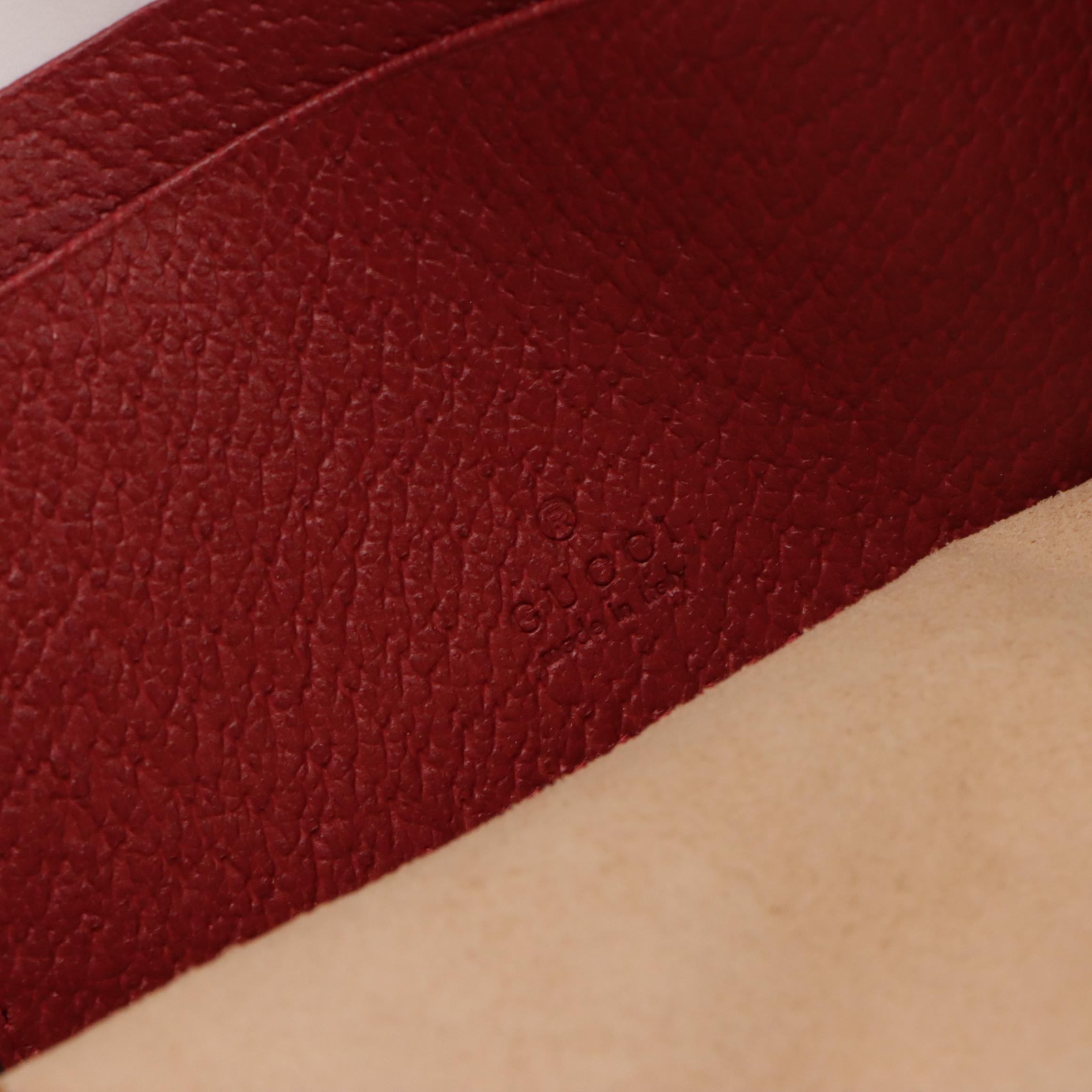 Gucci Ophidia Mini Backpack in GG Supreme Flora Coated Canvas and Red Leather