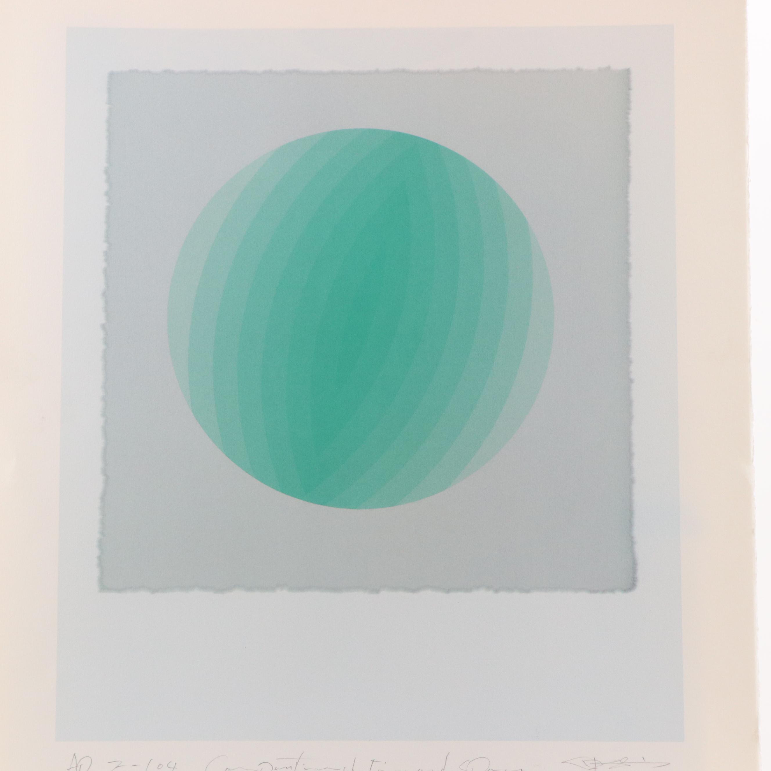 Nobuteru Shimotakahara Op Art Serigraph "Composition of Time and Space (Z-104)"