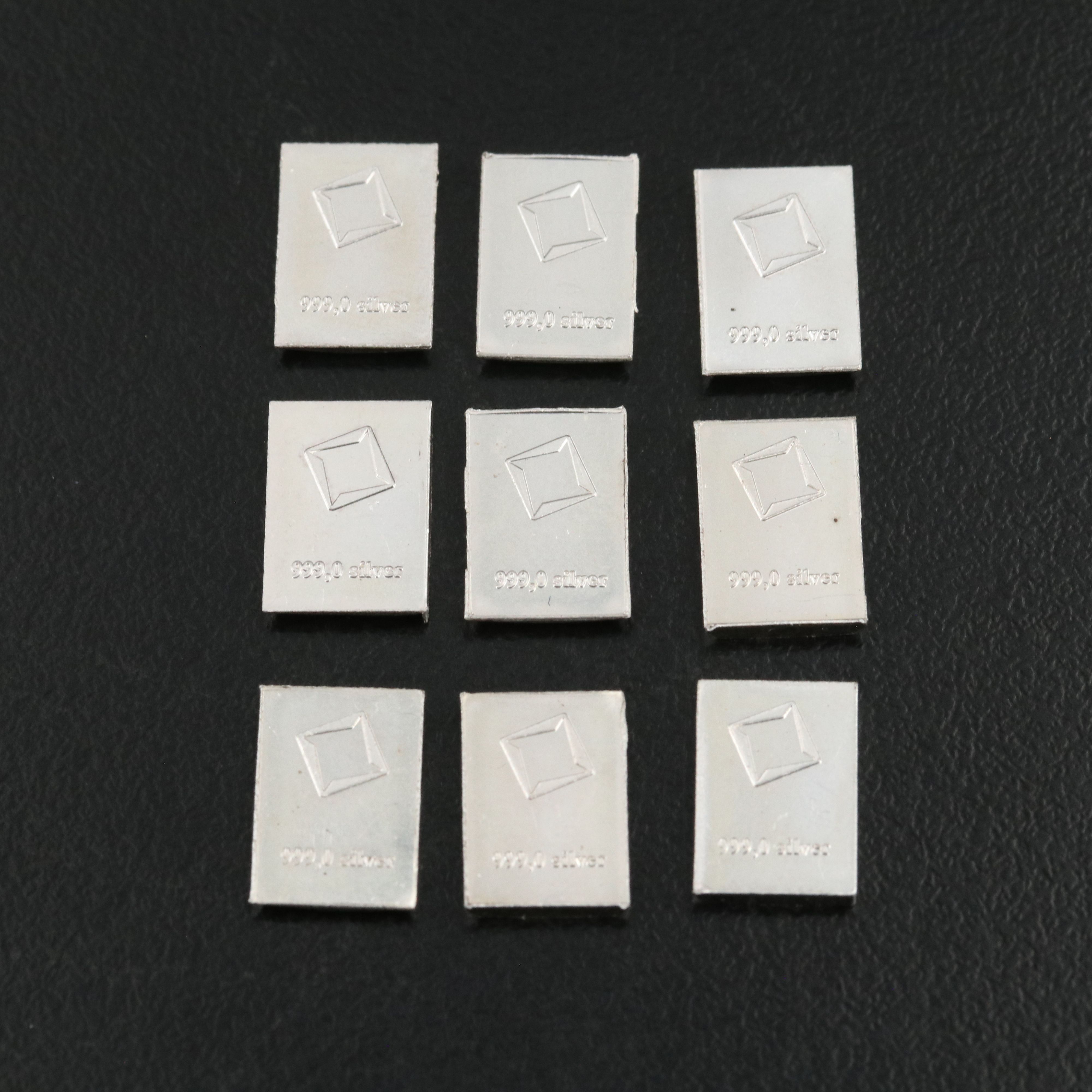 Group of Sixteen One Gram .999 Silver Bars and Rounds