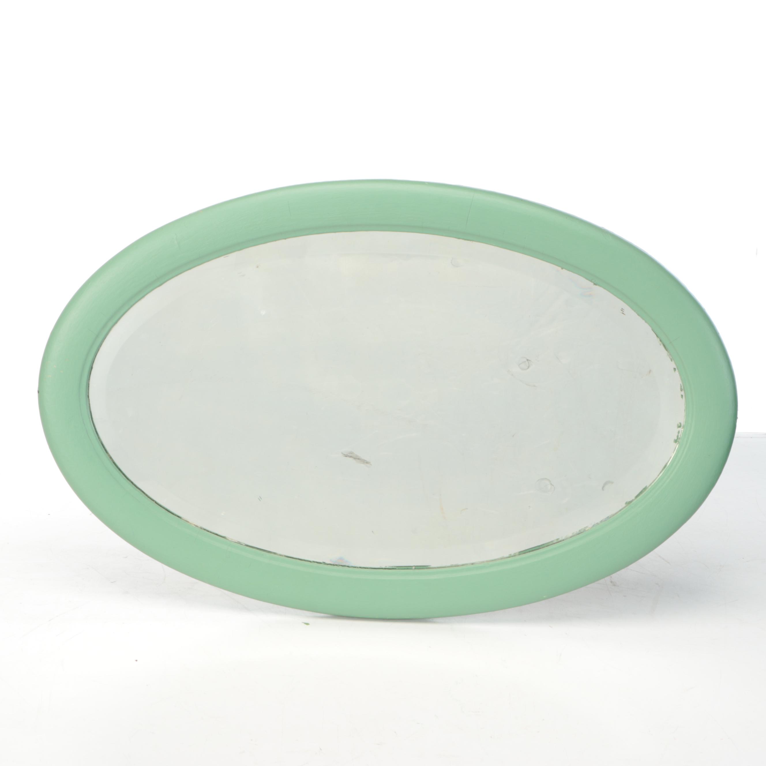 Basketry Salamander with Painted Oval Mirror