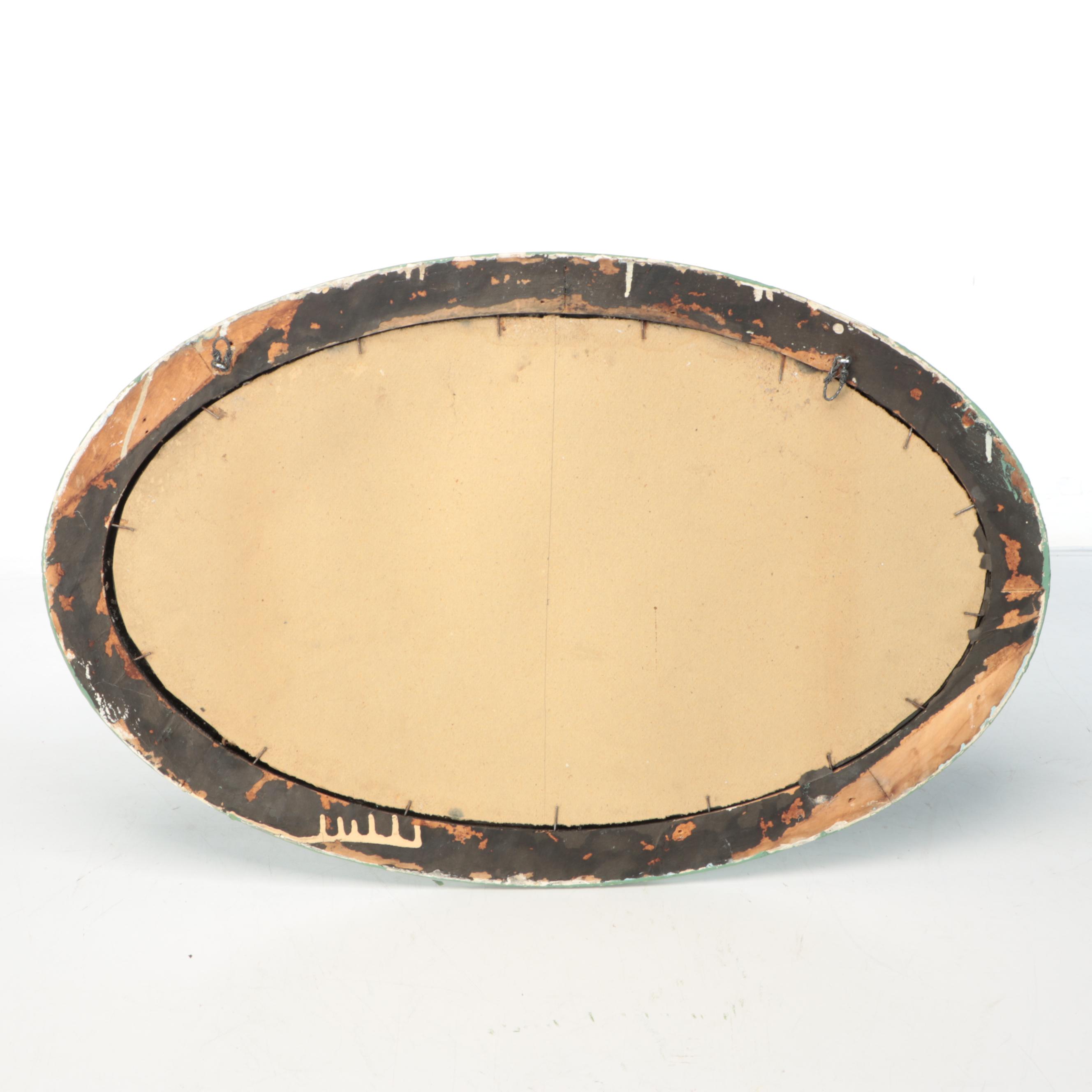 Basketry Salamander with Painted Oval Mirror