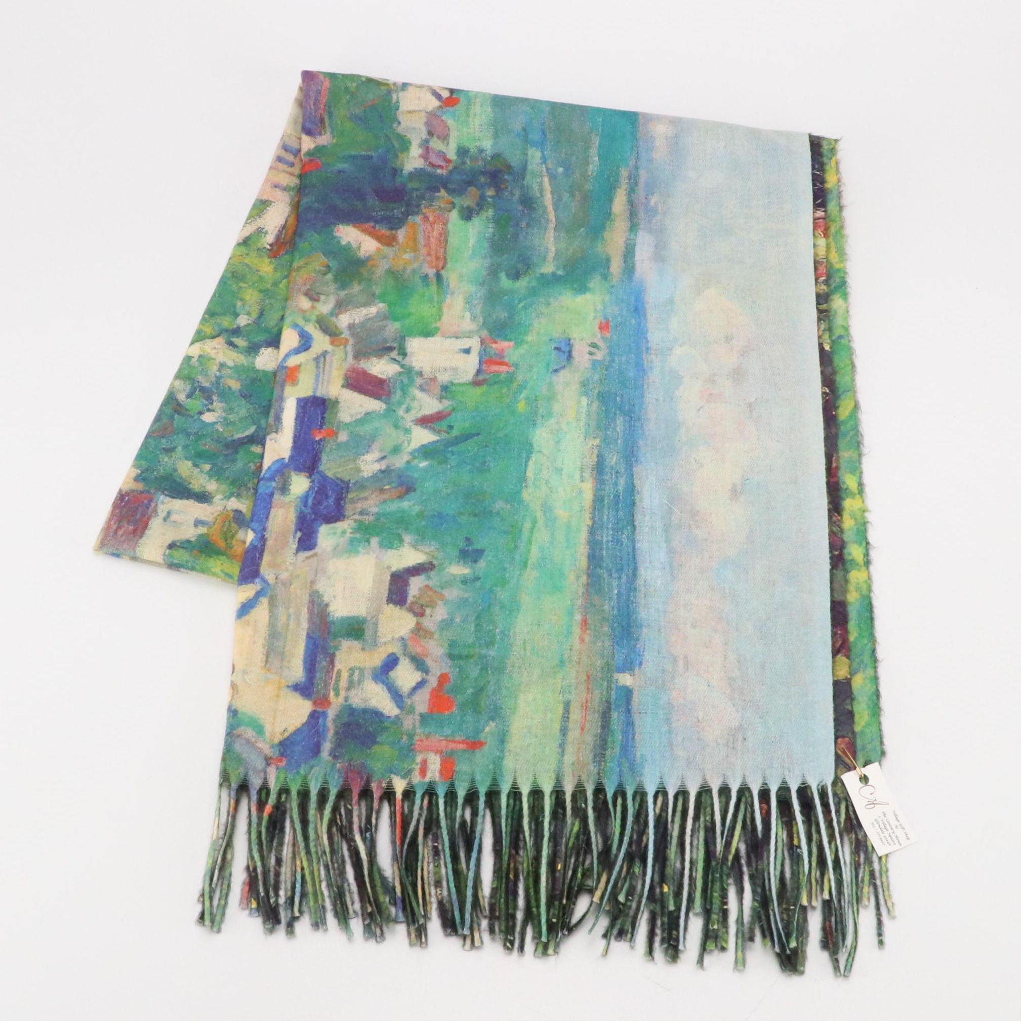 Art Deco Printed Cashmere Shawl Scarf from The Century House