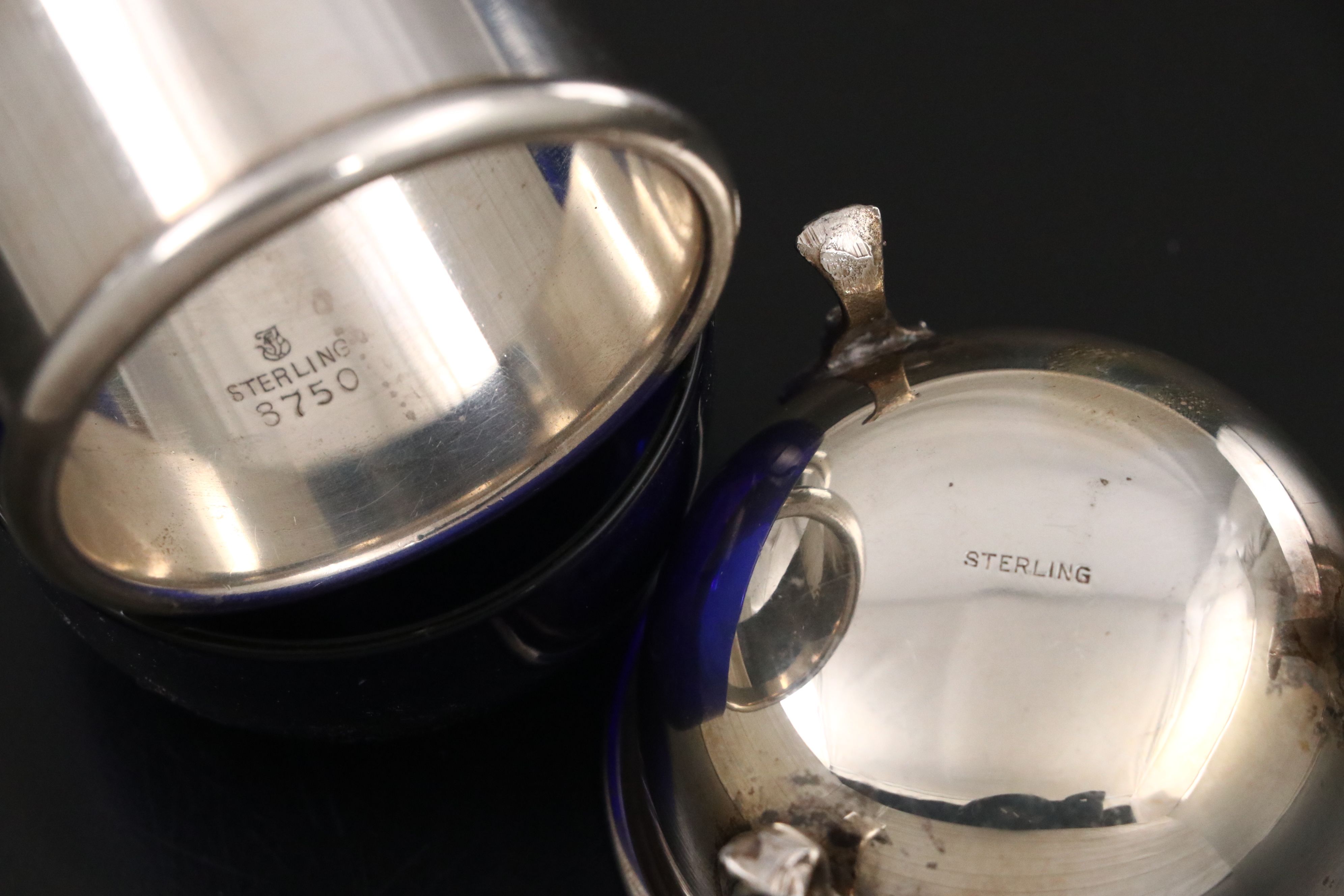 Georgian Sheffield Plate Armorial Engraved Shakers with Other Table Accessories