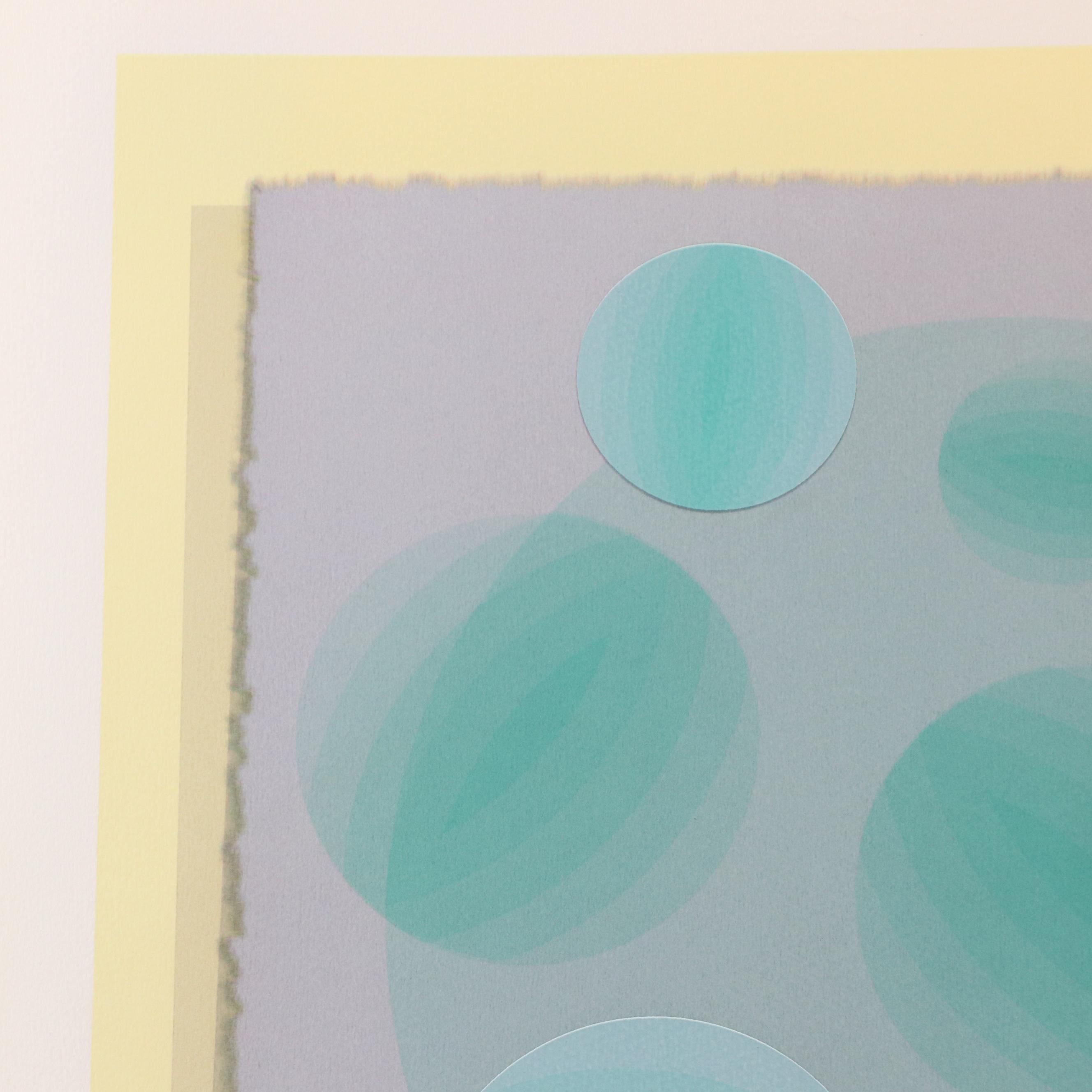 Nobuteru Shimotakahara Op Art Serigraph "Composition of Time and Space (D-101)"