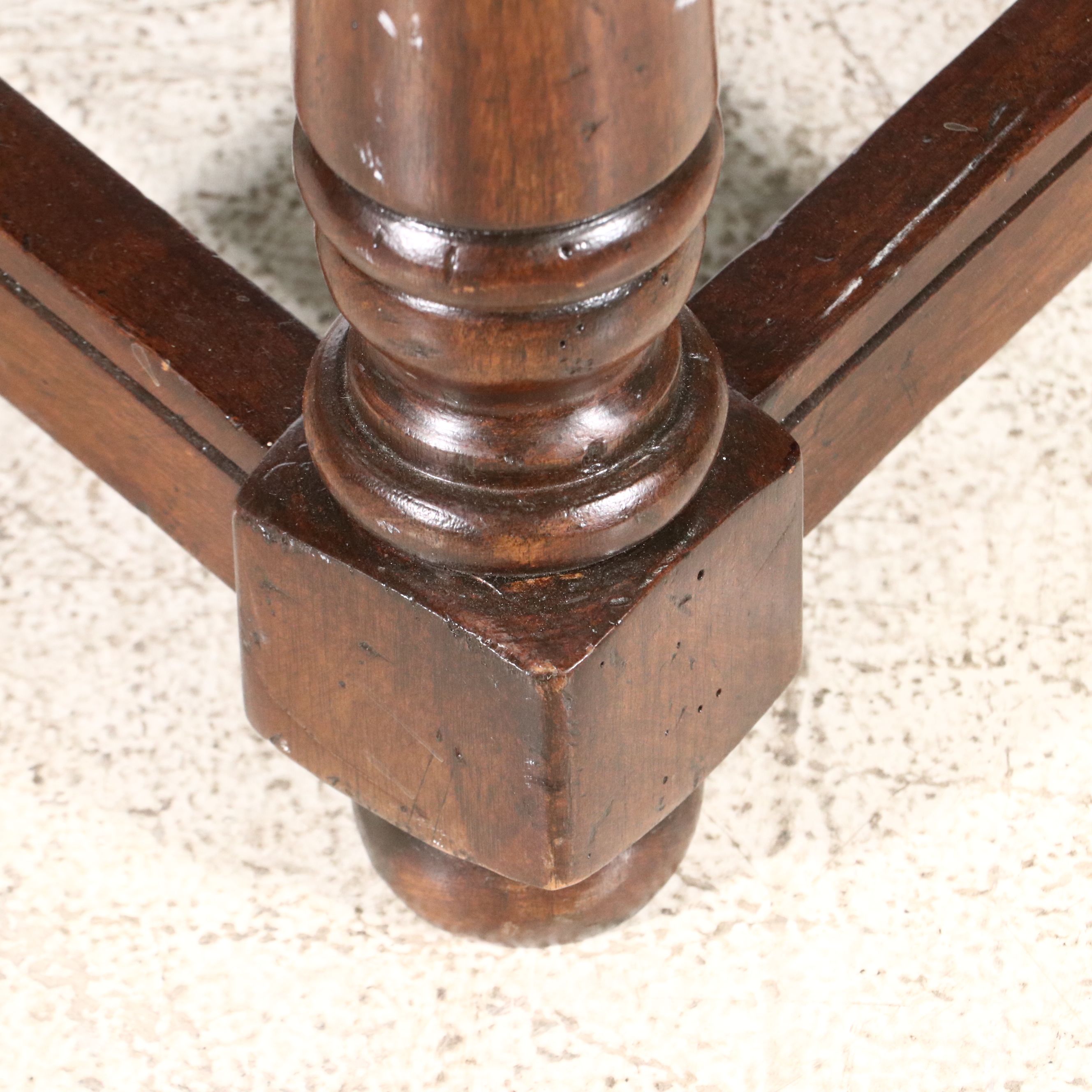 Gothic Revival Style Hide Upholstered and Mahogany Horseshoe Back Armchair