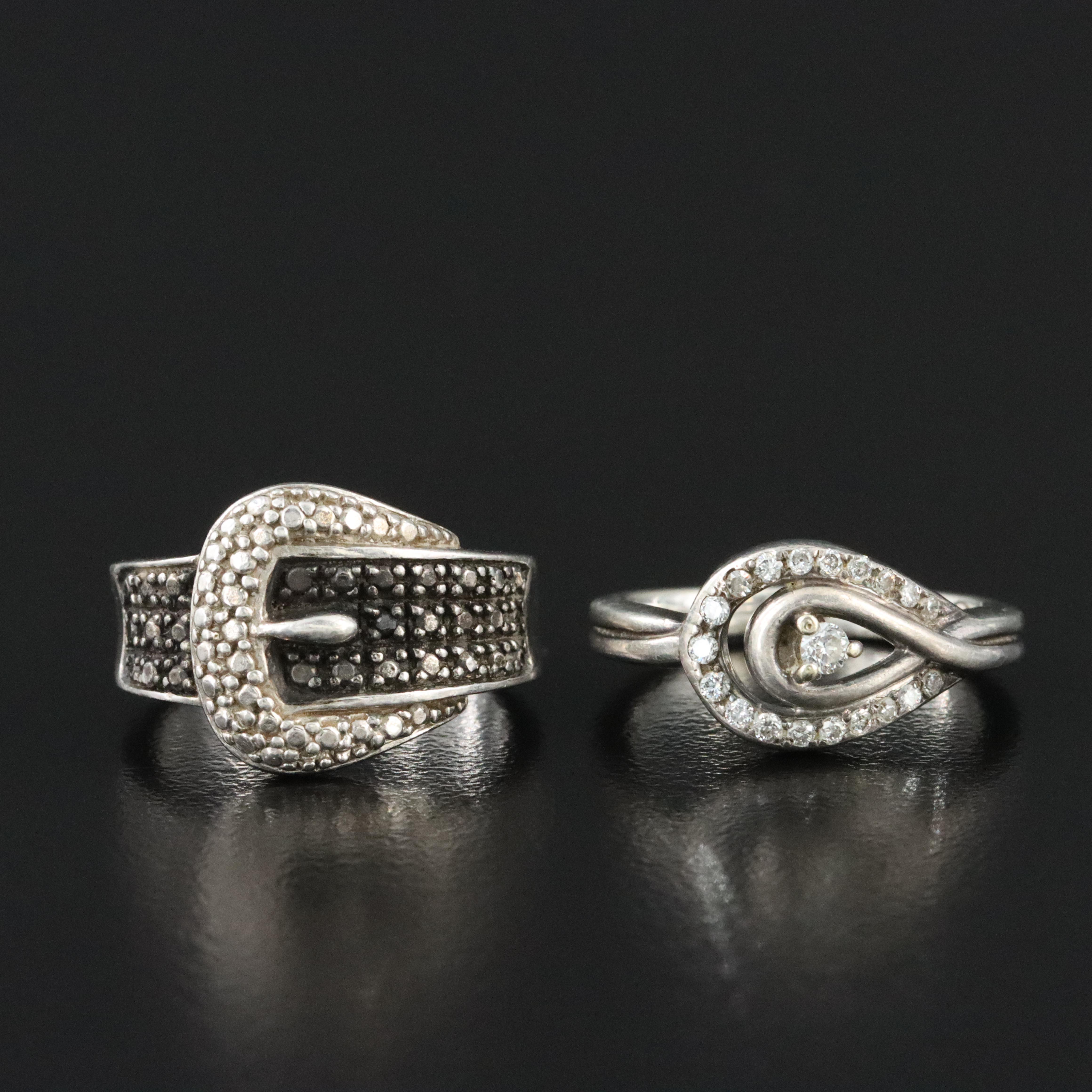 Sterling CZ and Diamond Rings