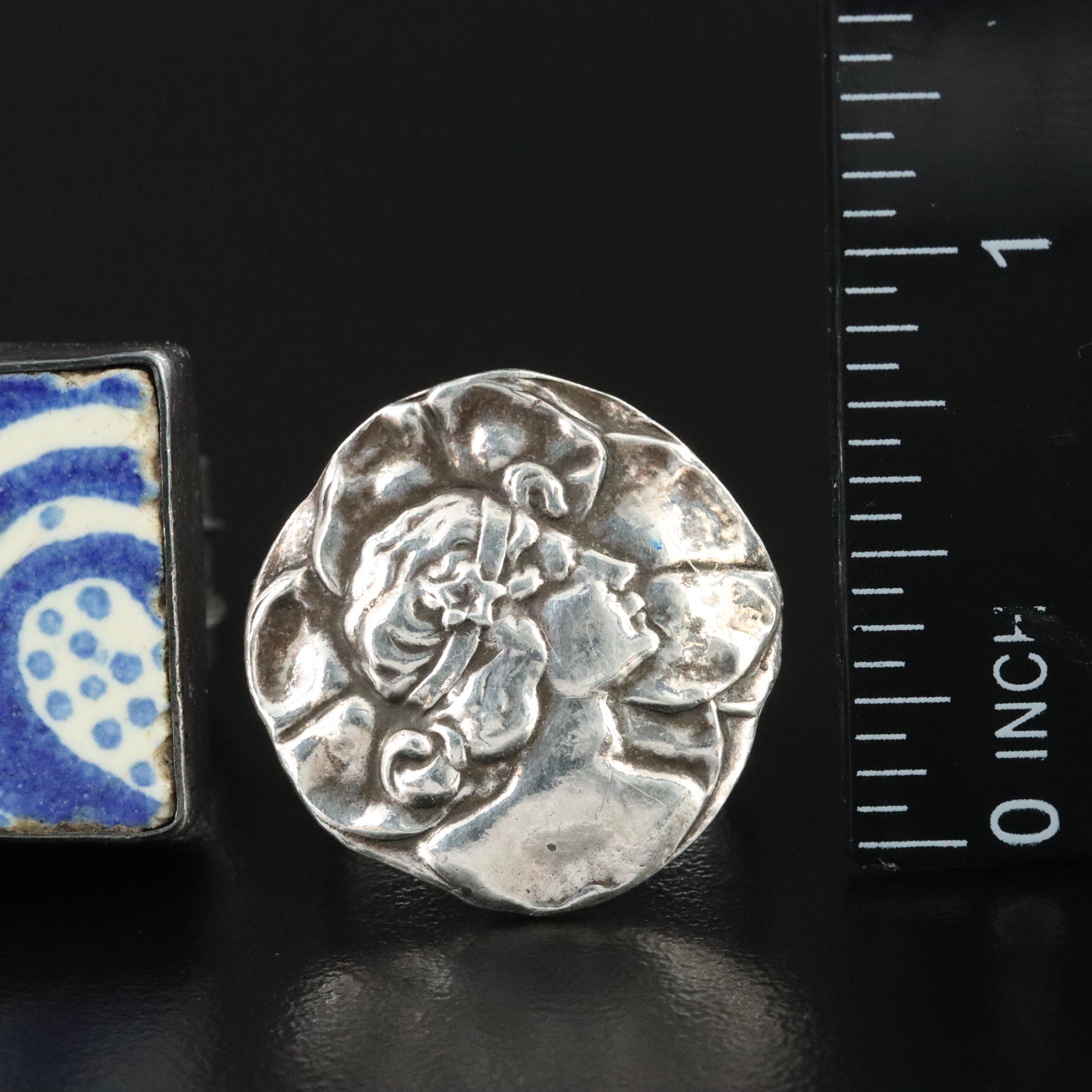 Echo of the Dreamer and Ceramic Featured in Sterling and Fine Silver Rings