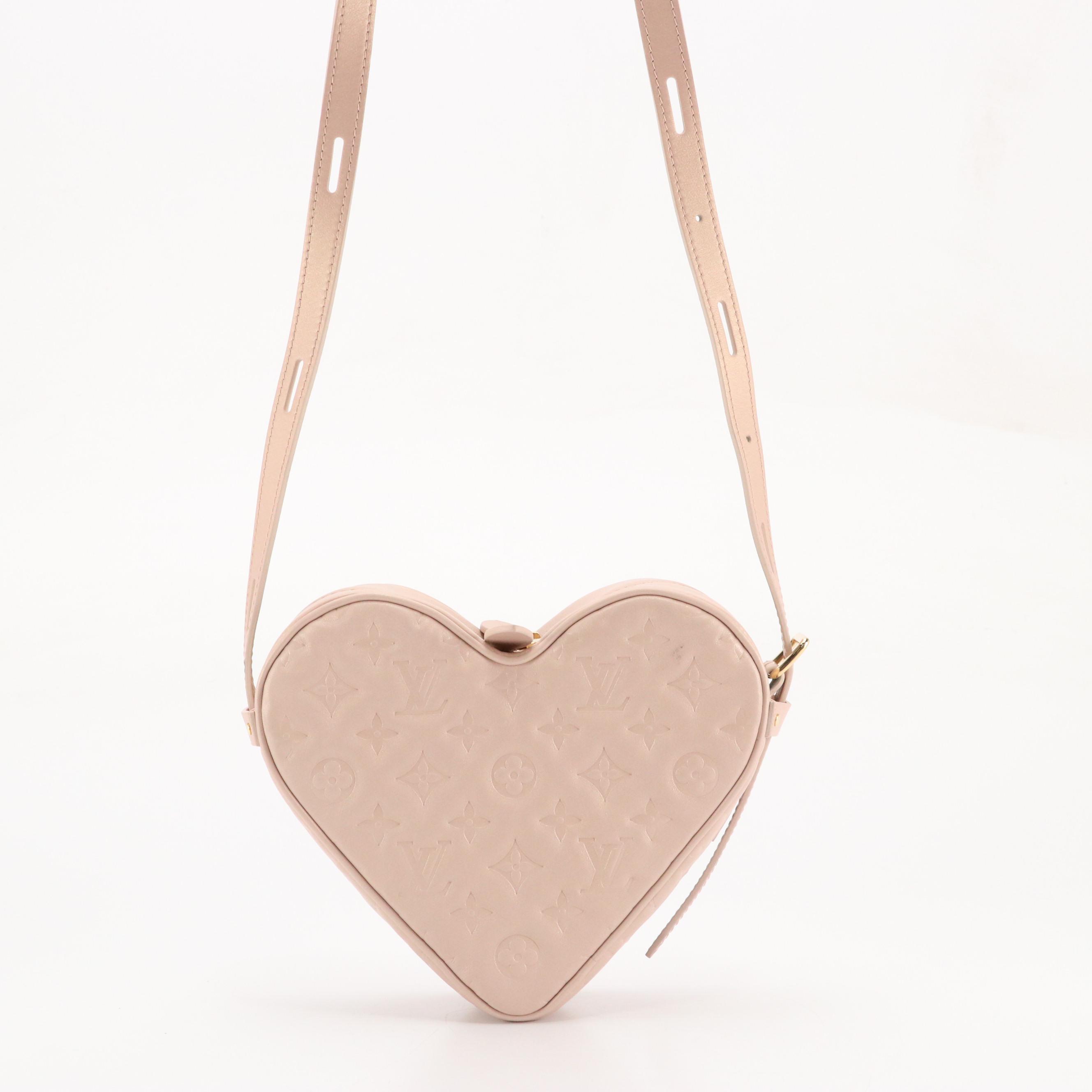 Louis Vuitton Fall in Love Sac Coeur Crossbody in Shimmery Pink Monogram Leather