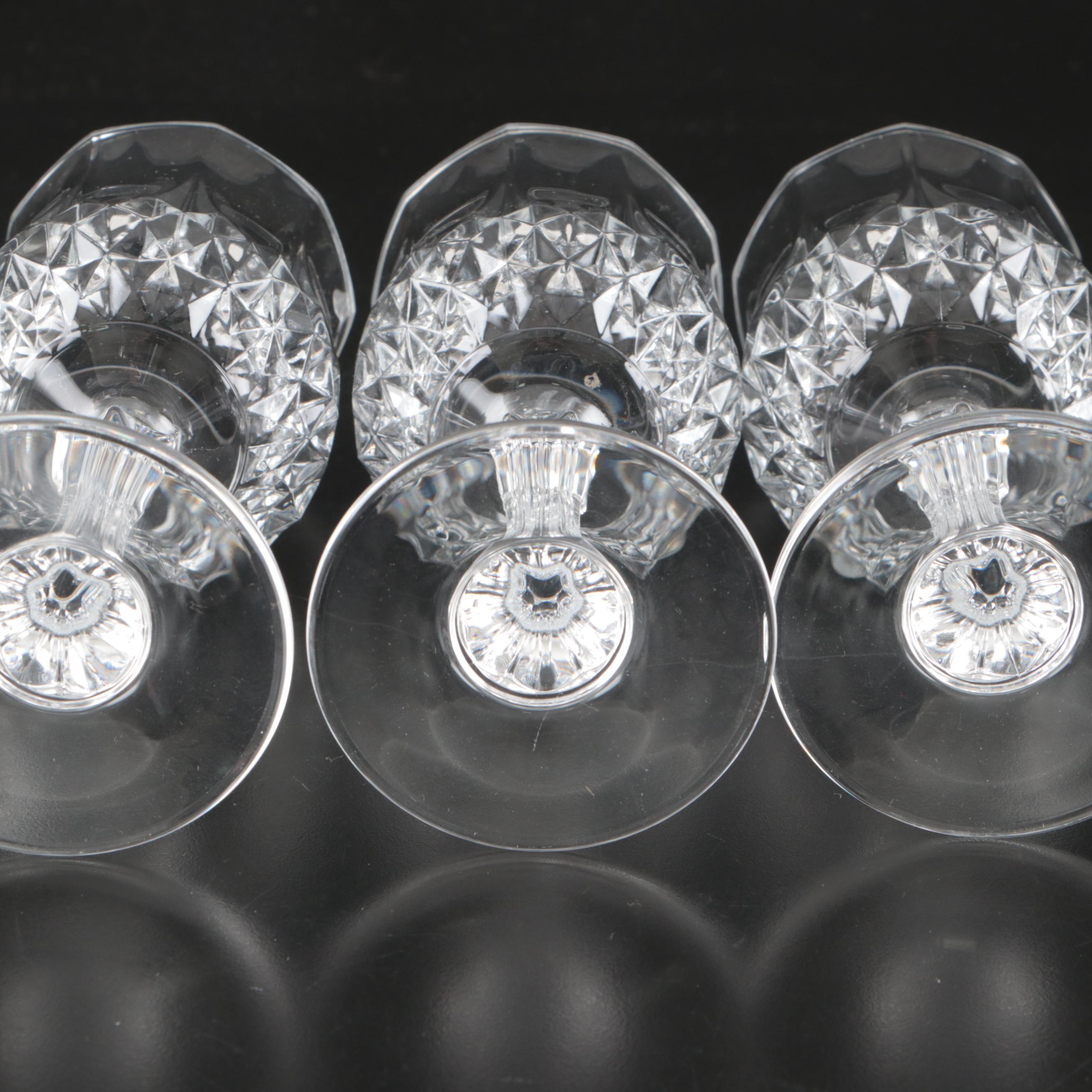 Cristal D'Arques Clear Stemmed Glasses and Tumblers with Candlesticks