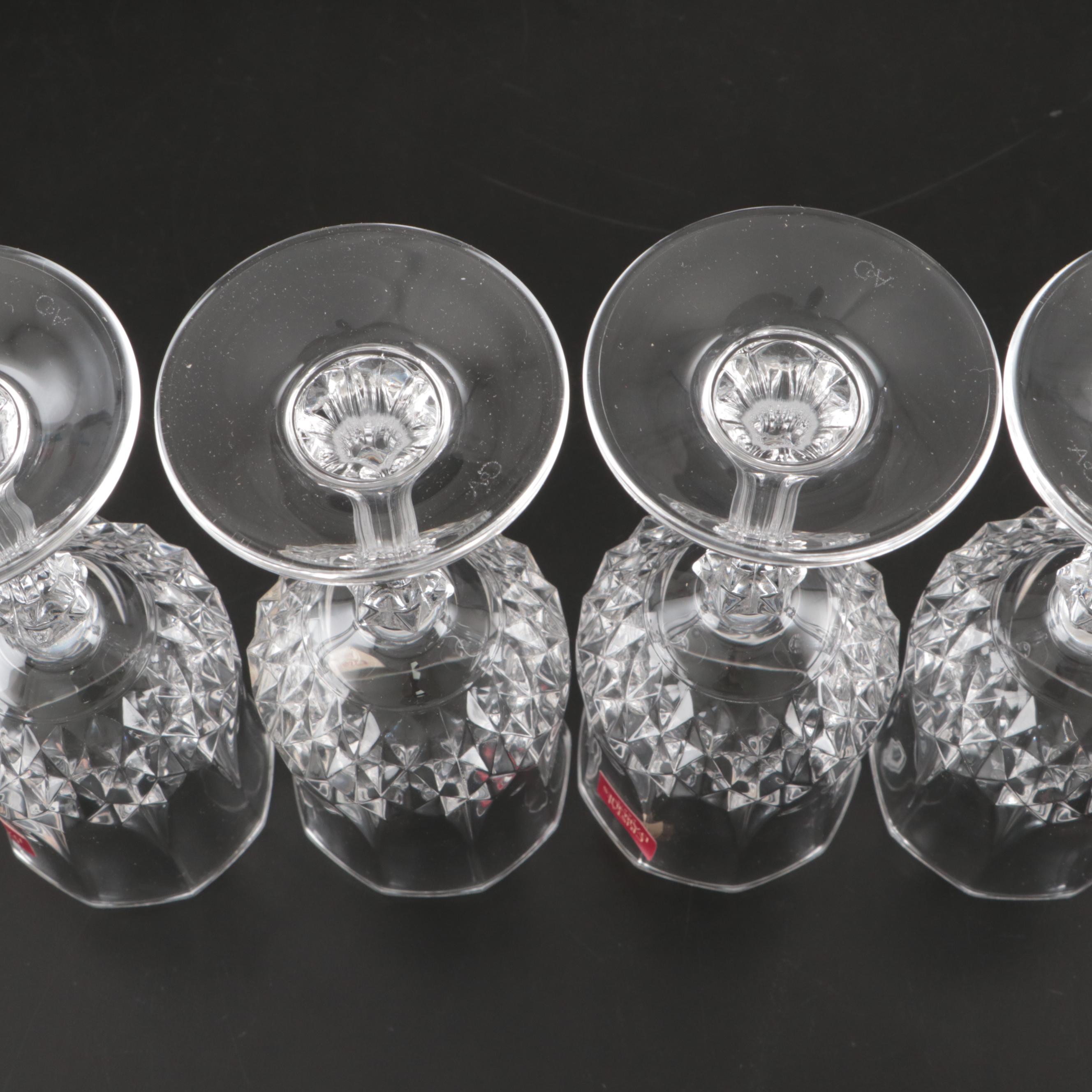 Cristal D'Arques Clear Stemmed Glasses and Tumblers with Candlesticks