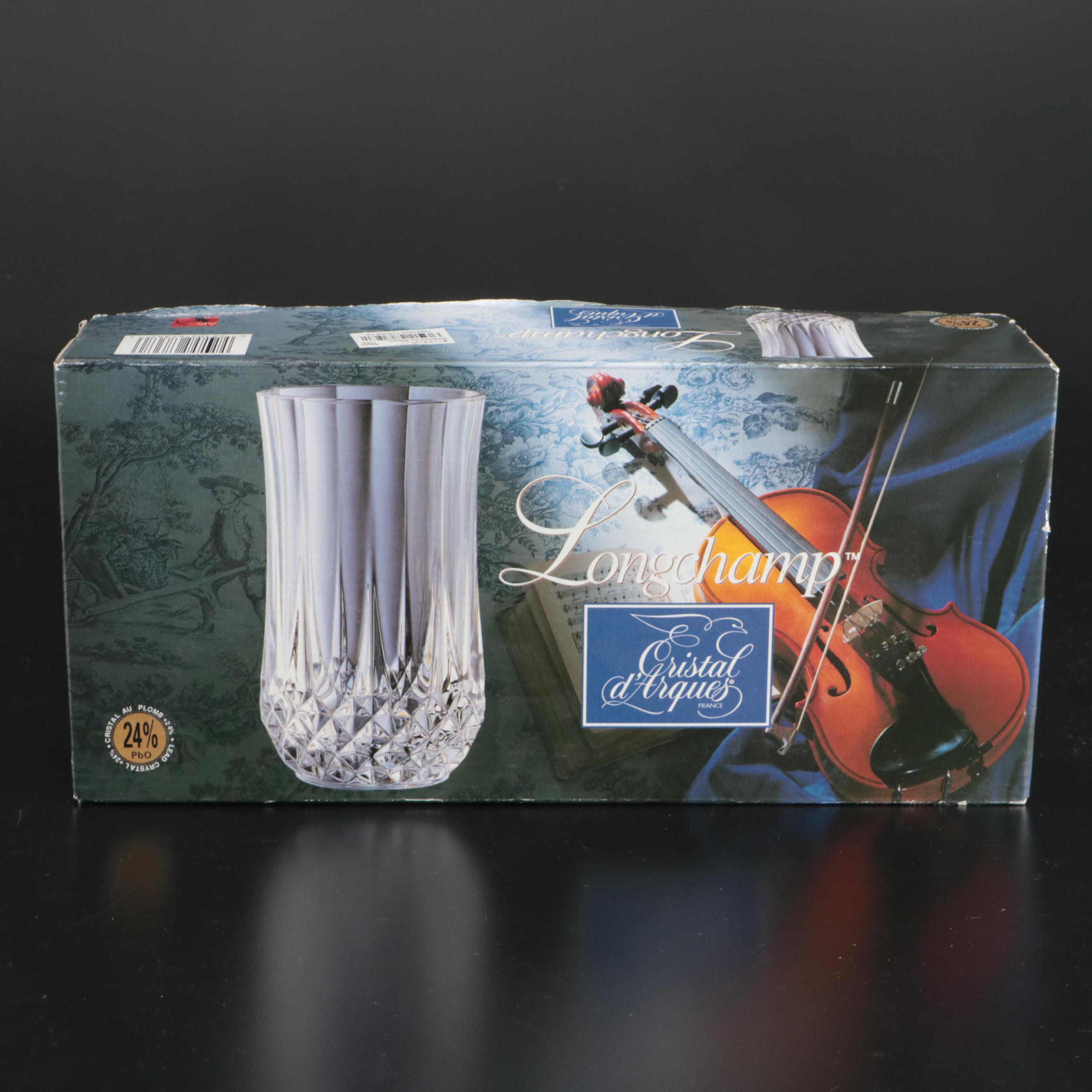 Cristal D'Arques Clear Stemmed Glasses and Tumblers with Candlesticks