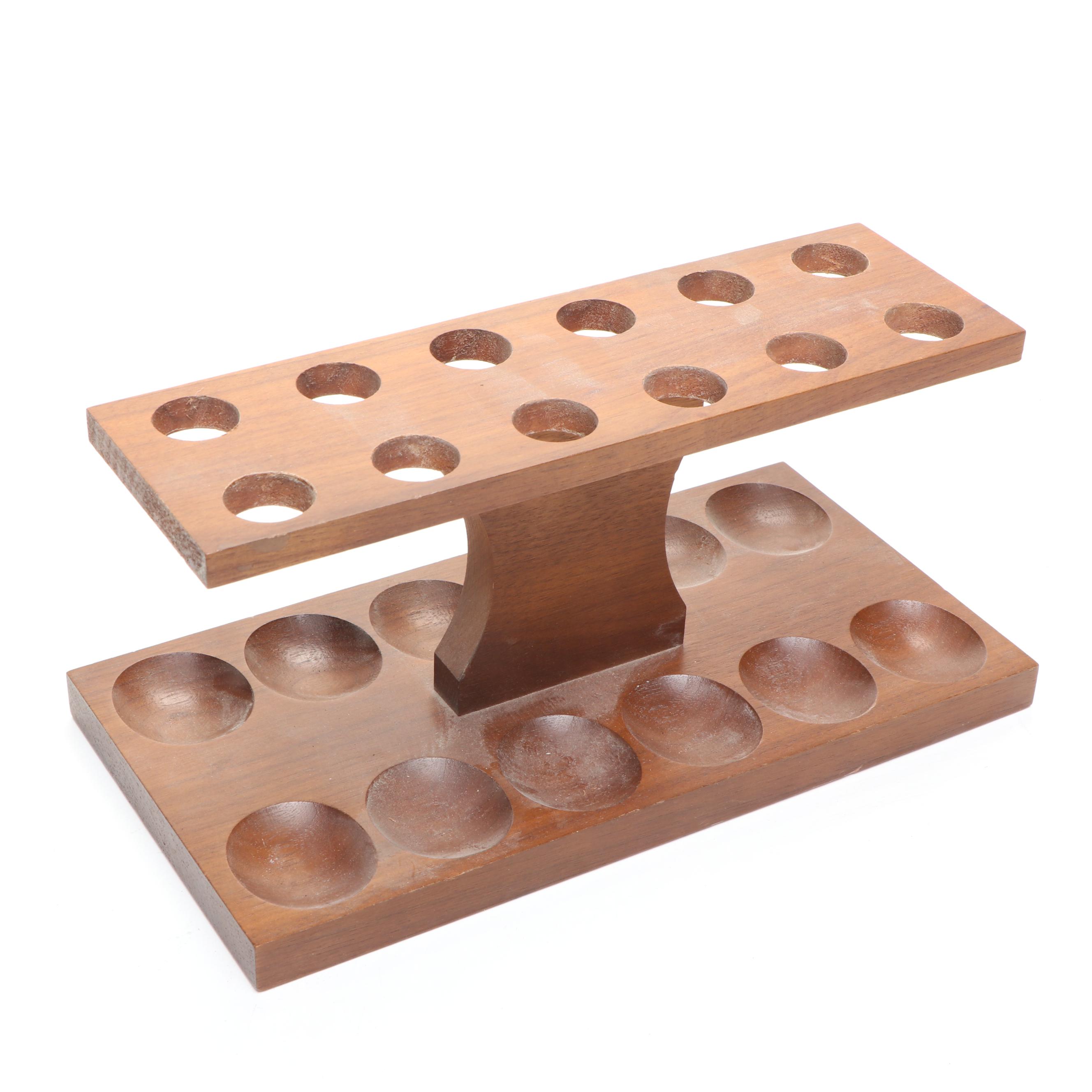 Butz-Choquin, Tabago, and More Carved Wood Pipes with Wooden Stand