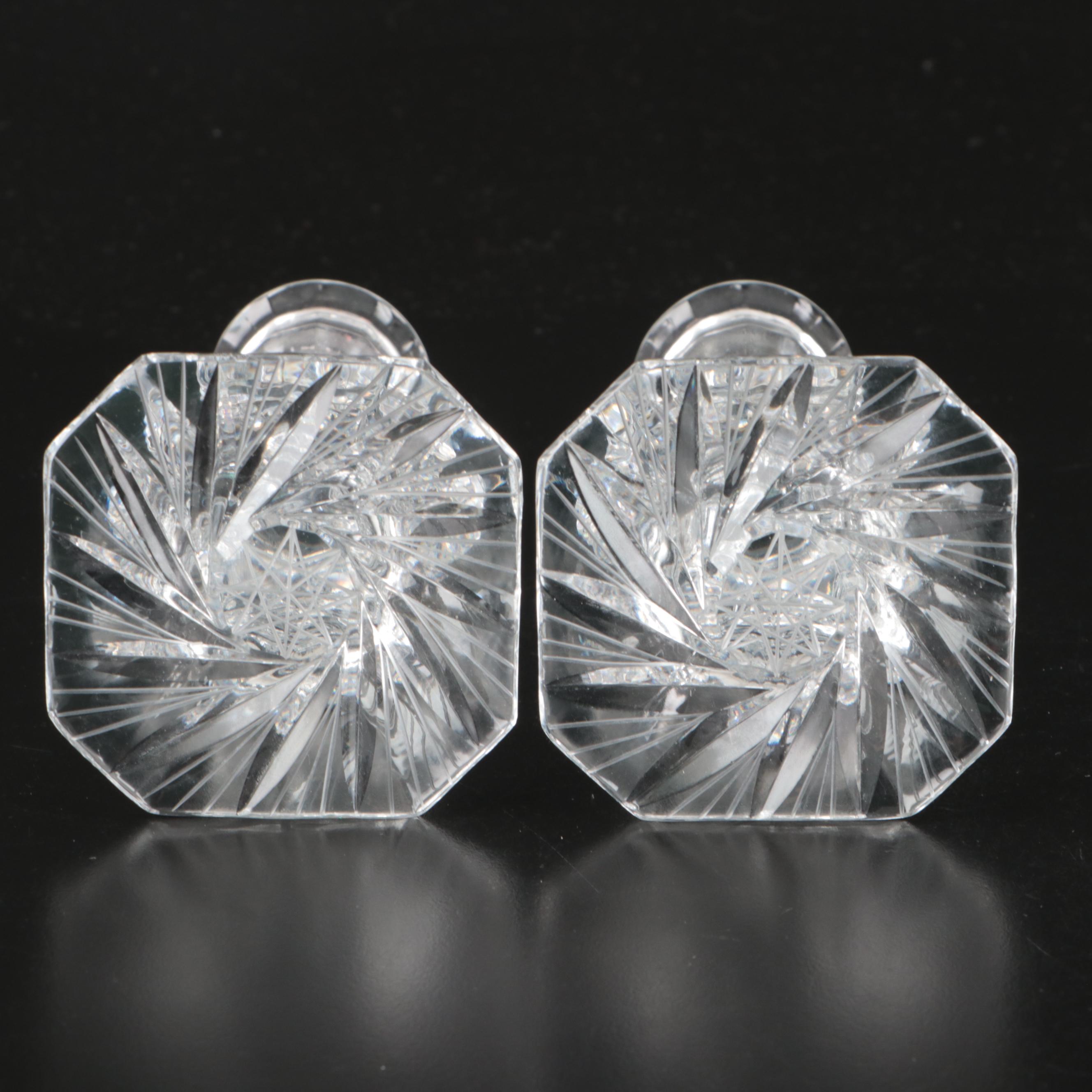 Cristal D'Arques Clear Stemmed Glasses and Tumblers with Candlesticks