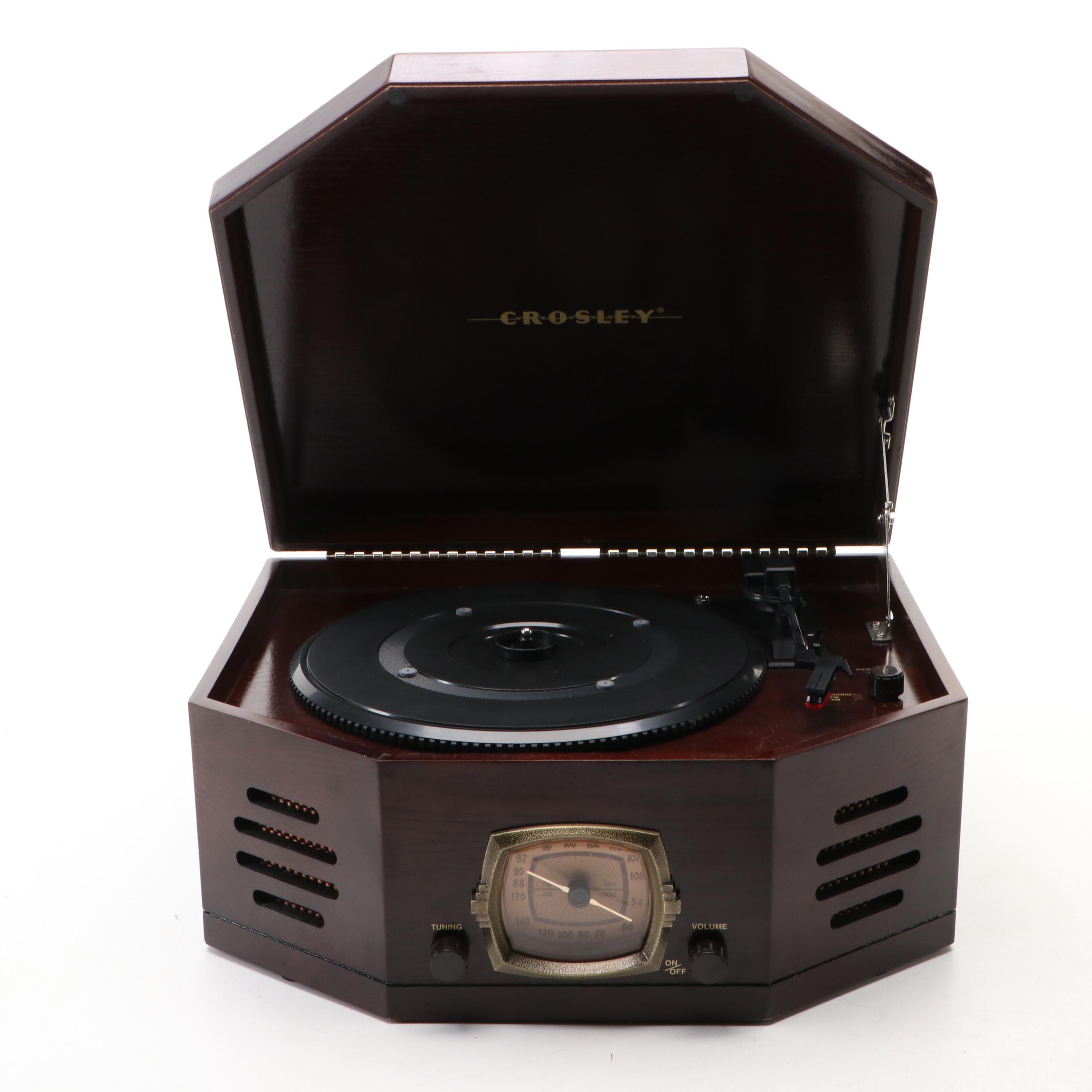 Crosley Model CR70 Wood Radio and Record Player