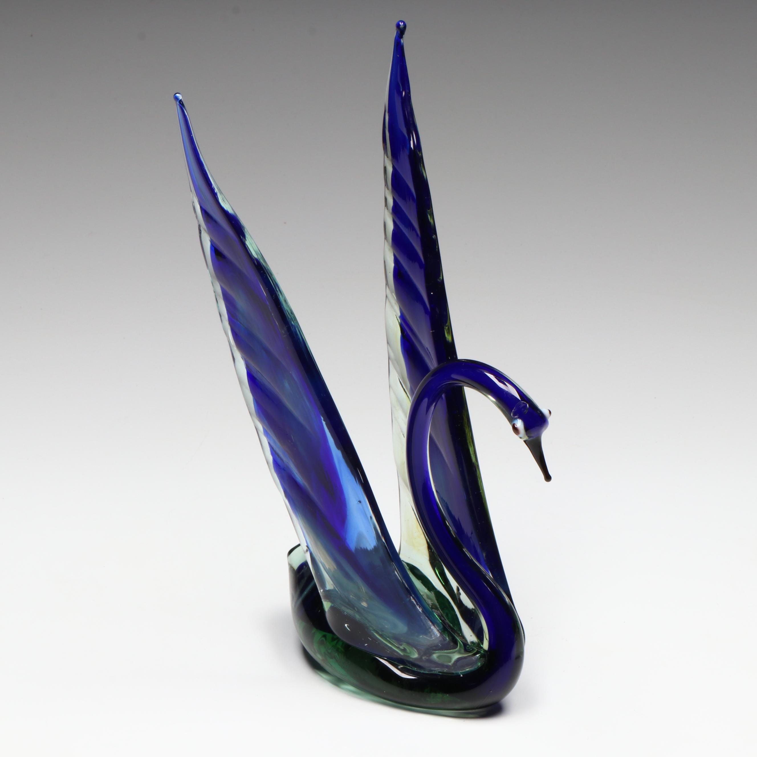 Murano Blown Glass Swans
