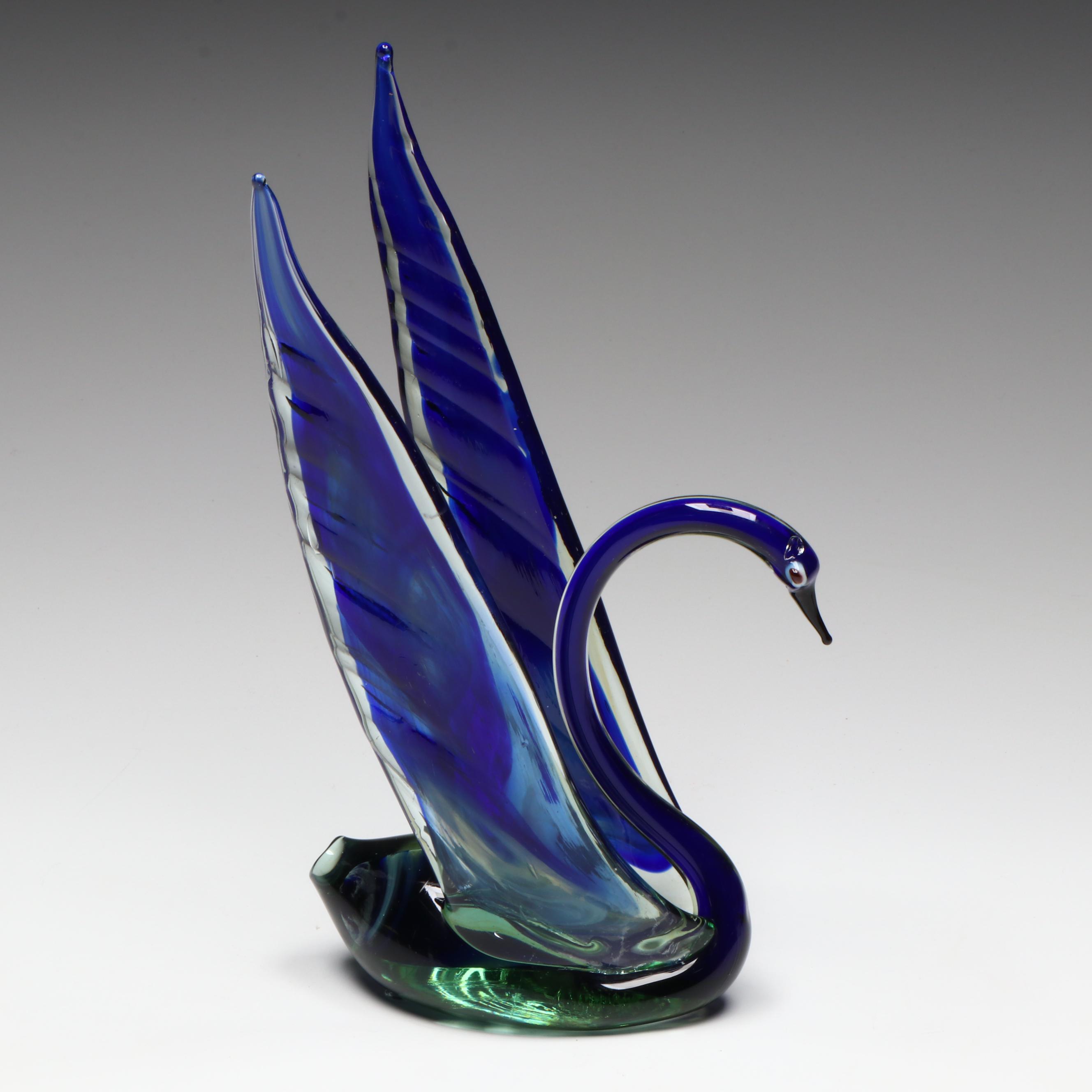 Murano Blown Glass Swans