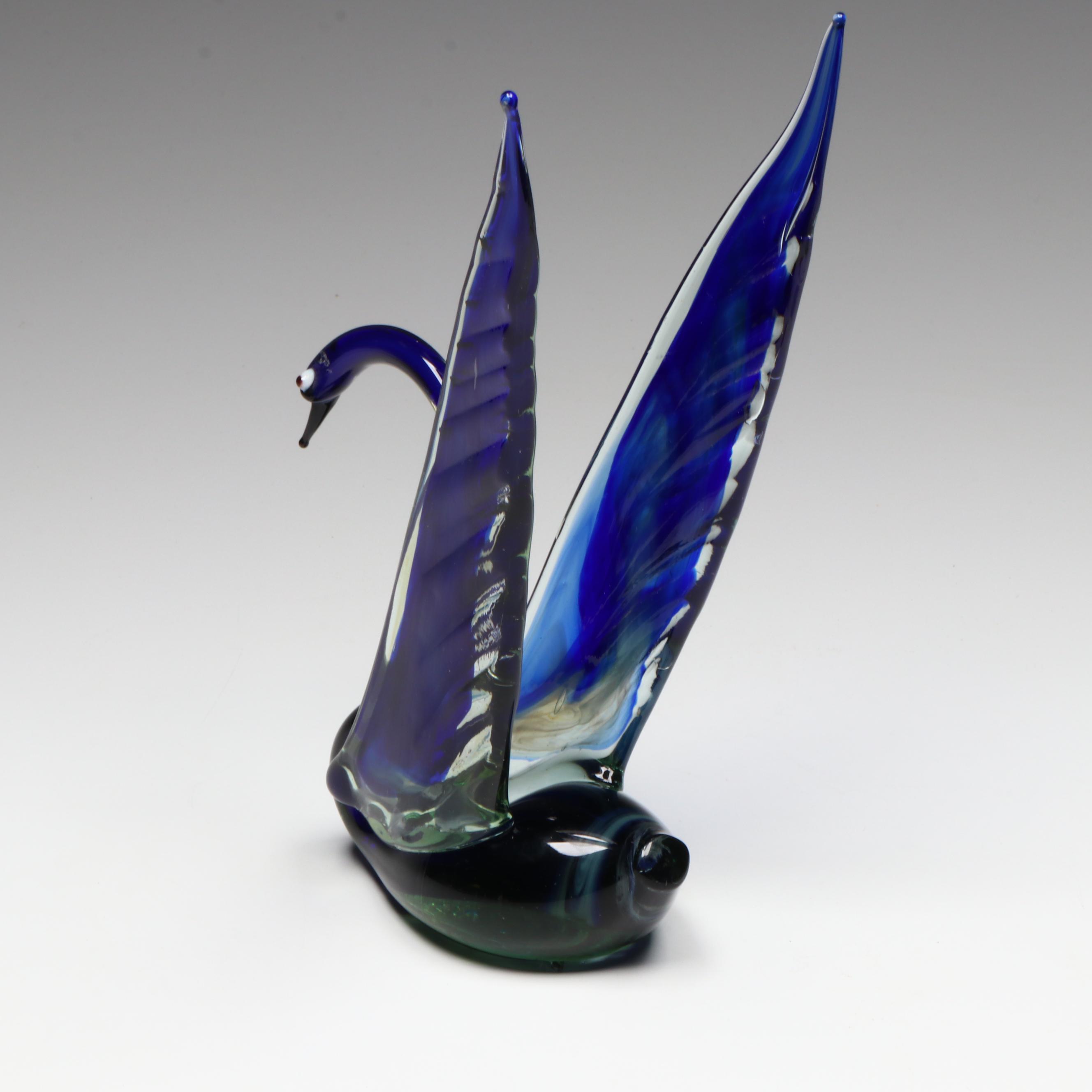 Murano Blown Glass Swans