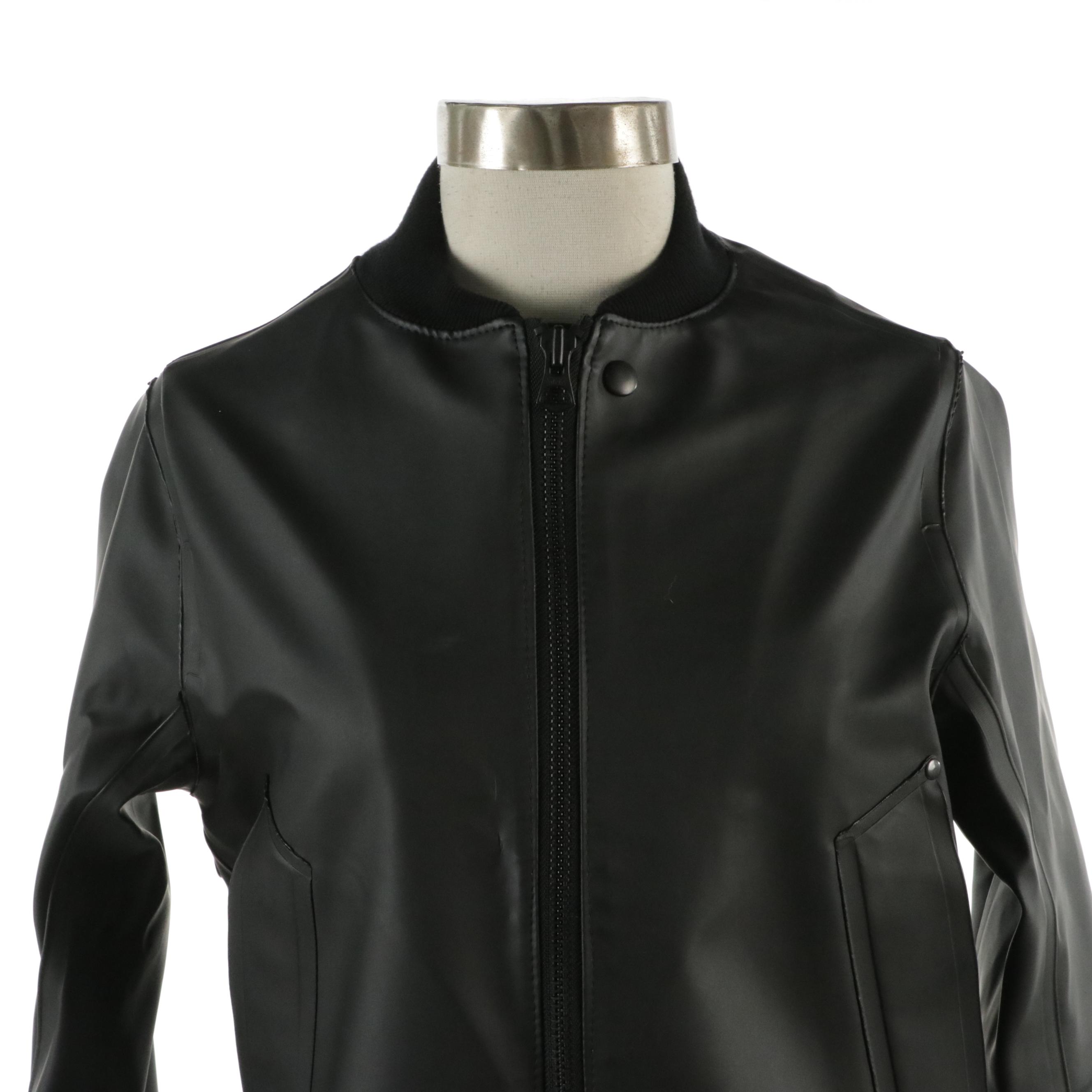 Men's Stutterheim Rubberized Raincoat Bomber Jacket