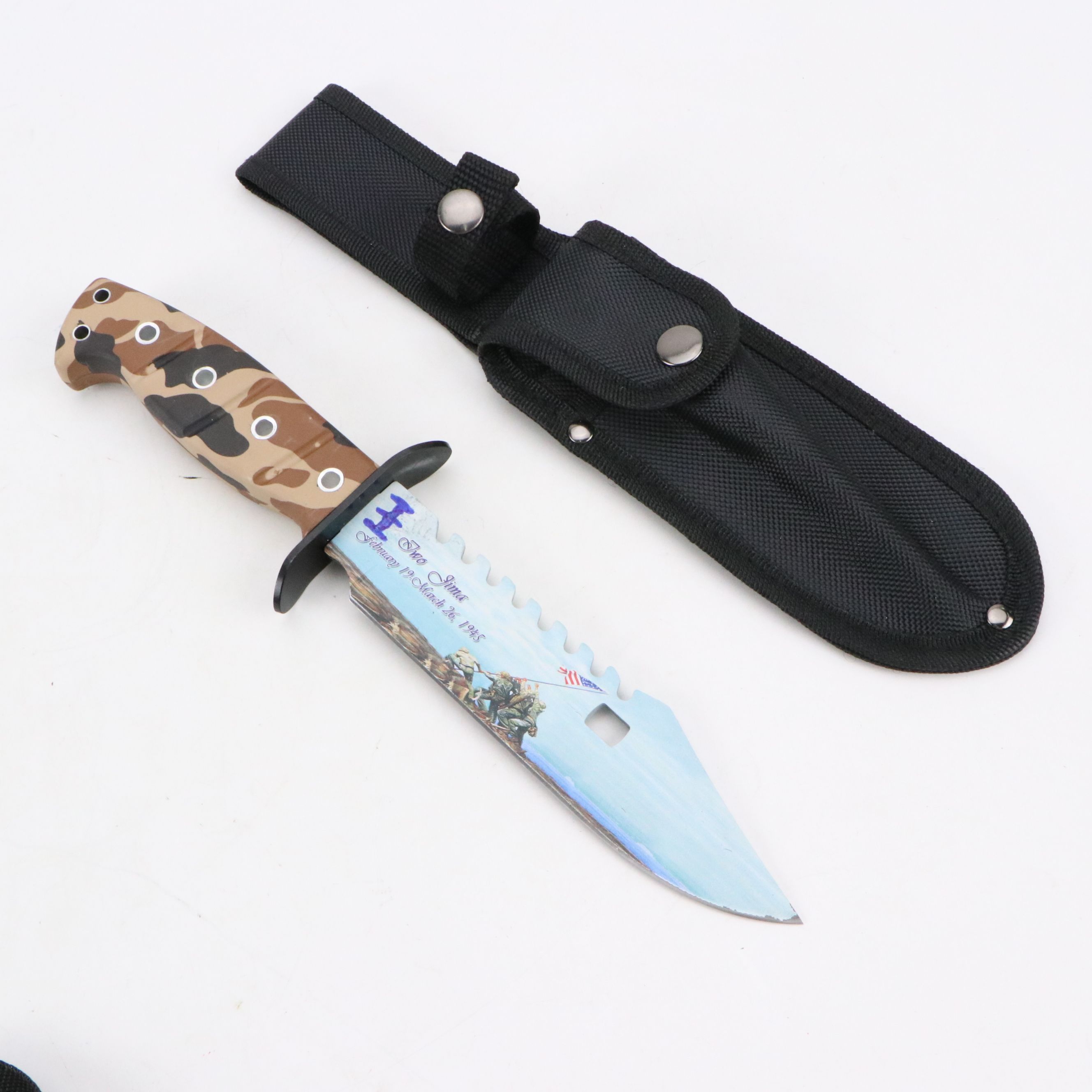 Wooden Handled Stainless Steel Machete with Other Fixed Blade Knives