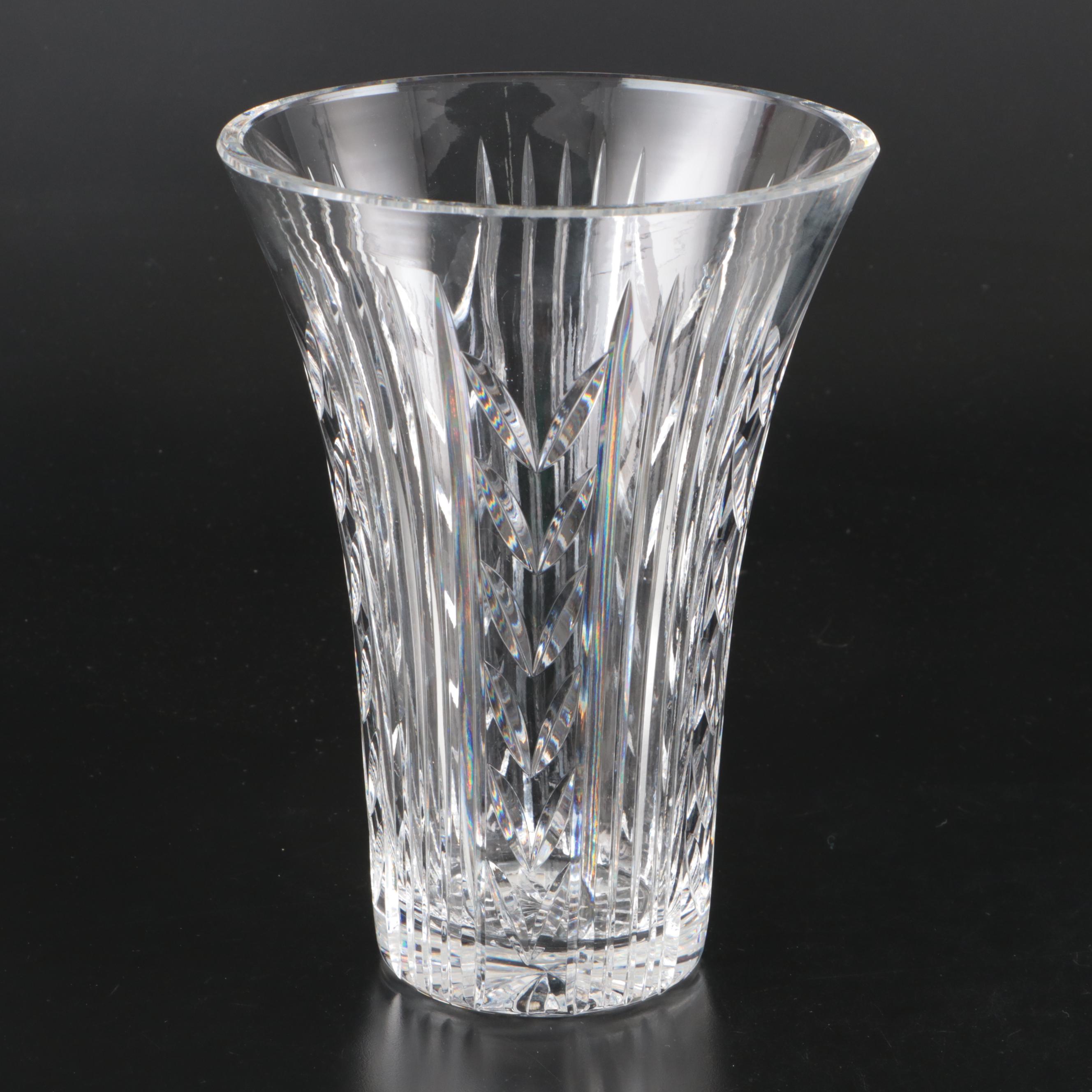 Waterford Crystal "Glencar" Flared Vase, Late 20th Century