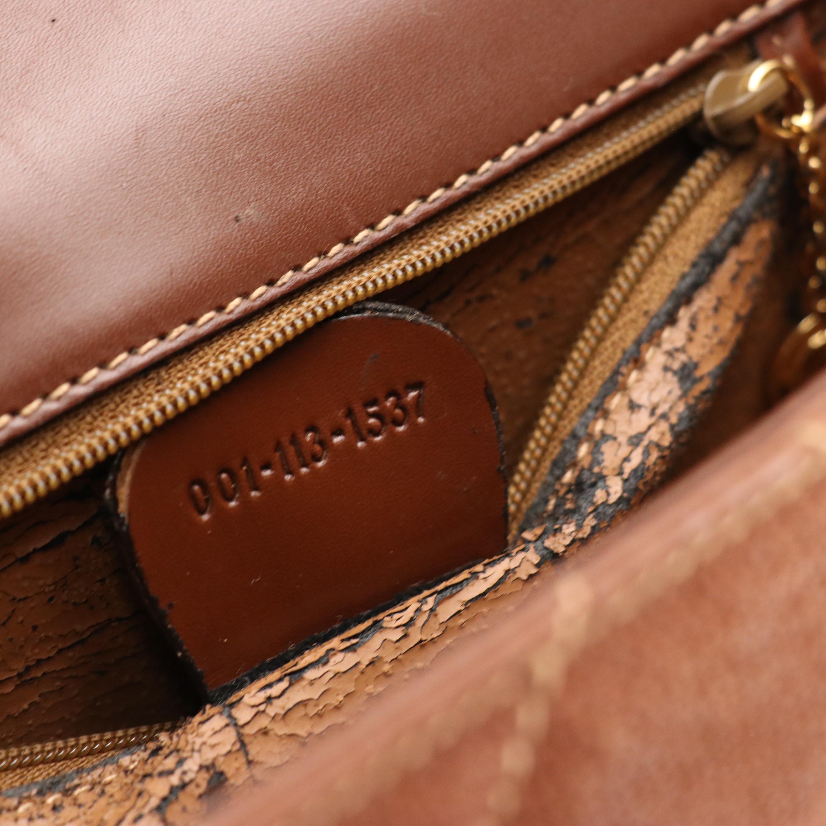 Gucci Brown Quilted Leather Buckle Flap Shoulder Bag