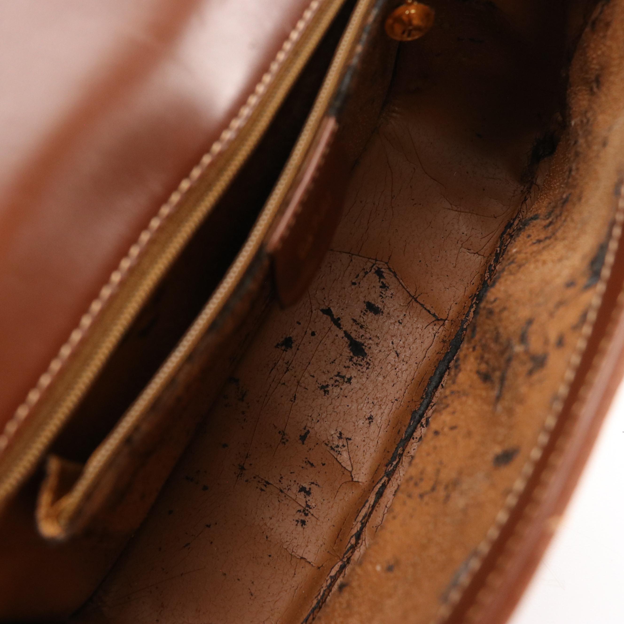 Gucci Brown Quilted Leather Buckle Flap Shoulder Bag