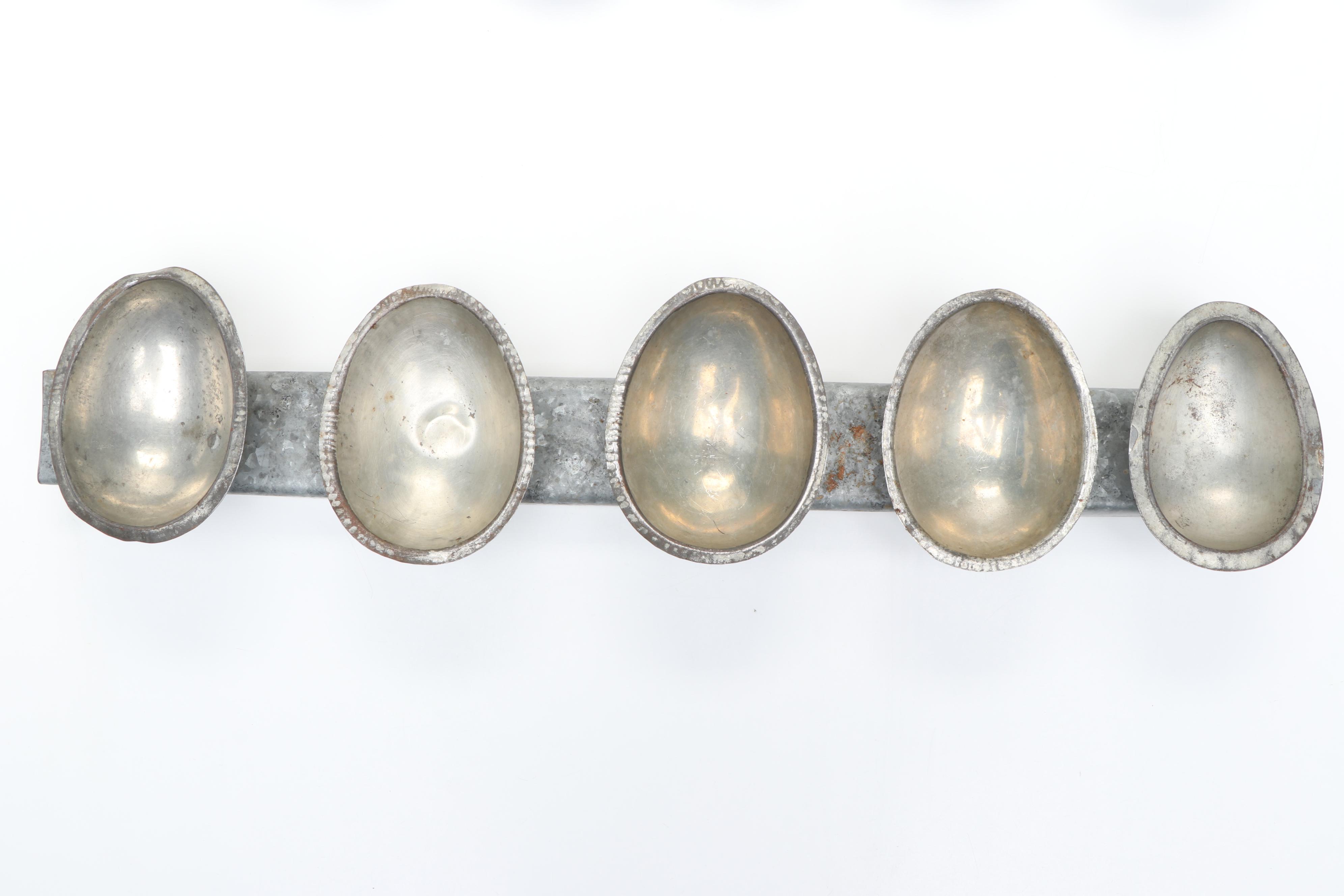 Vintage Metal Chocolate Egg Molds