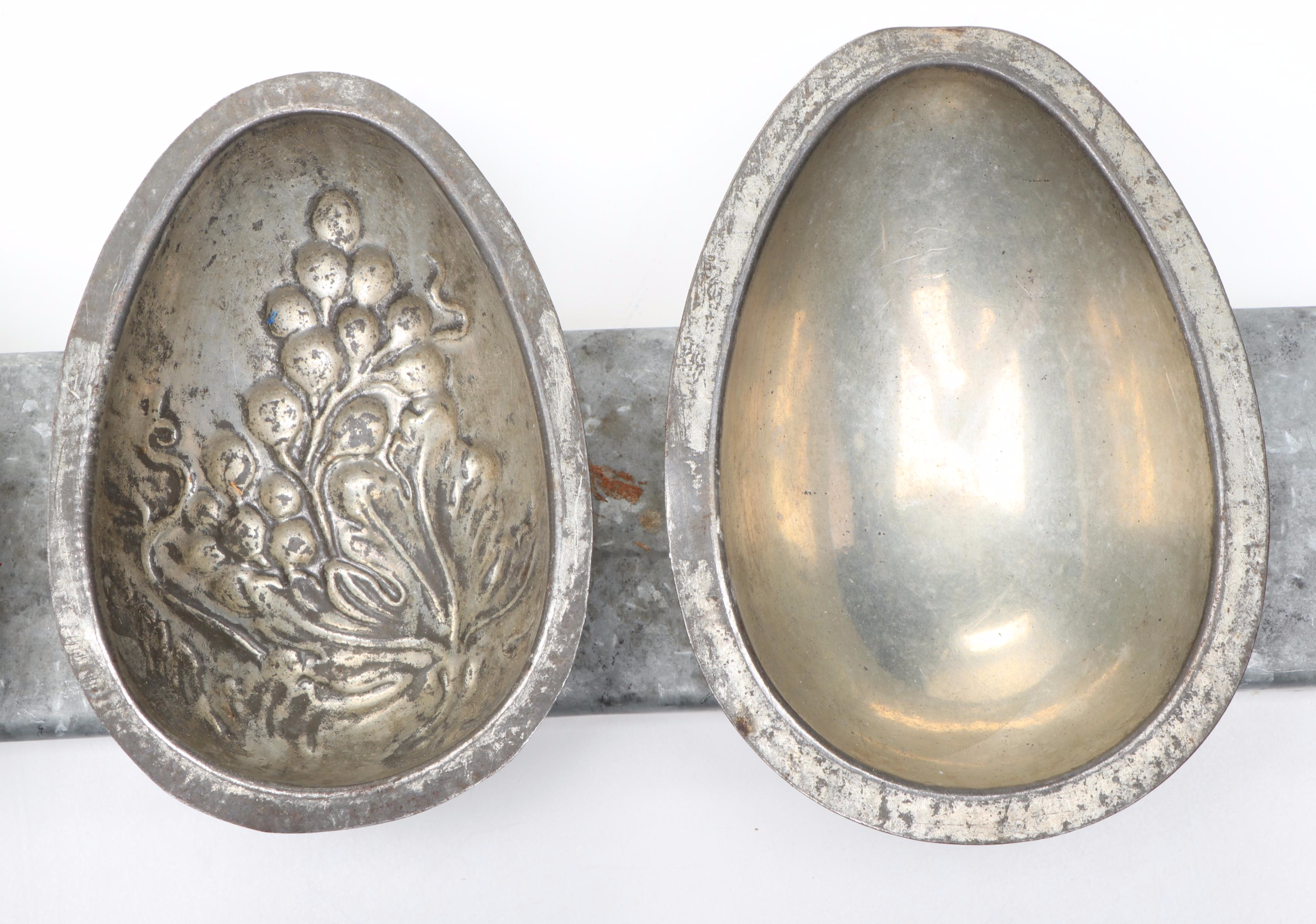 Vintage Metal Chocolate Egg Molds