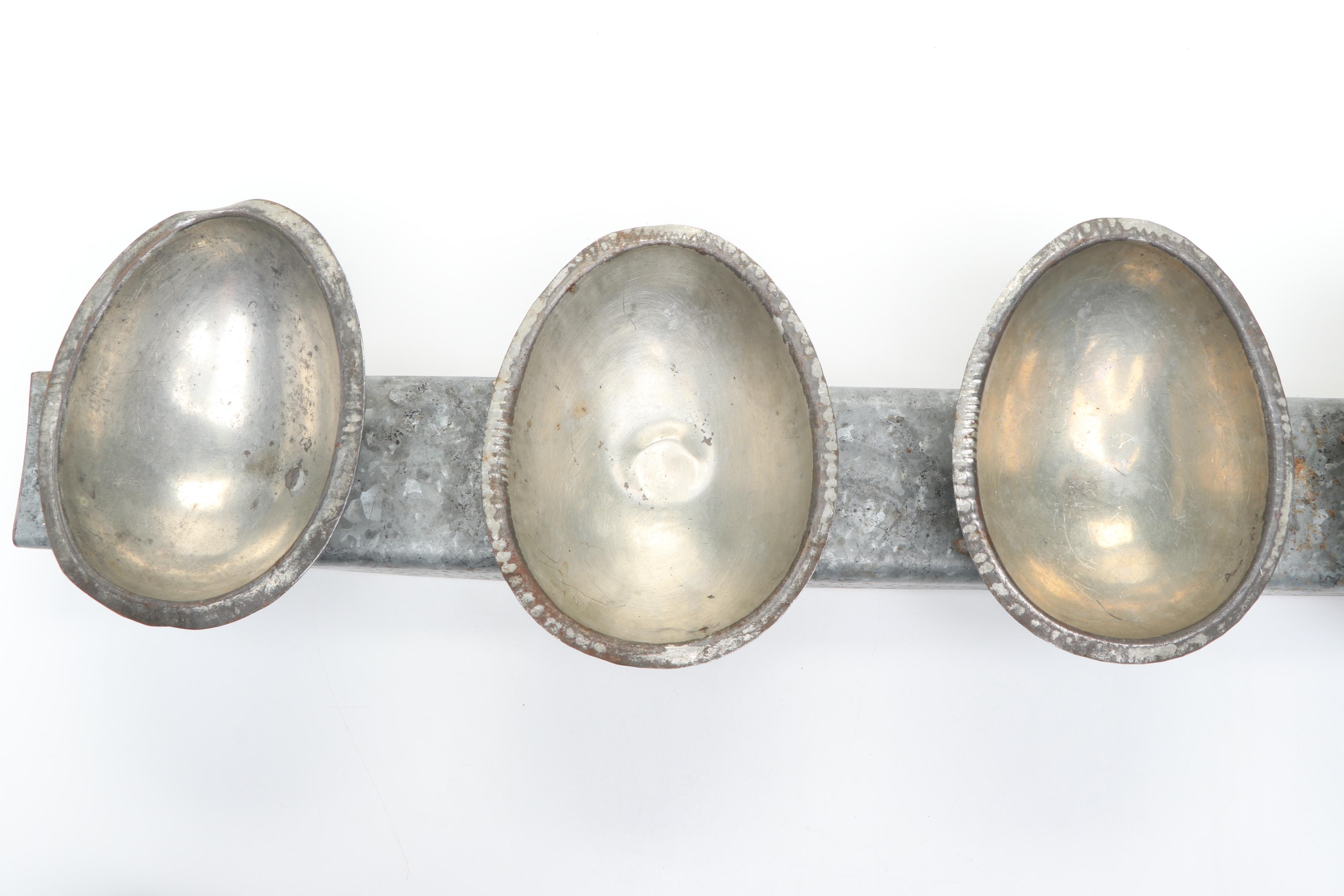 Vintage Metal Chocolate Egg Molds