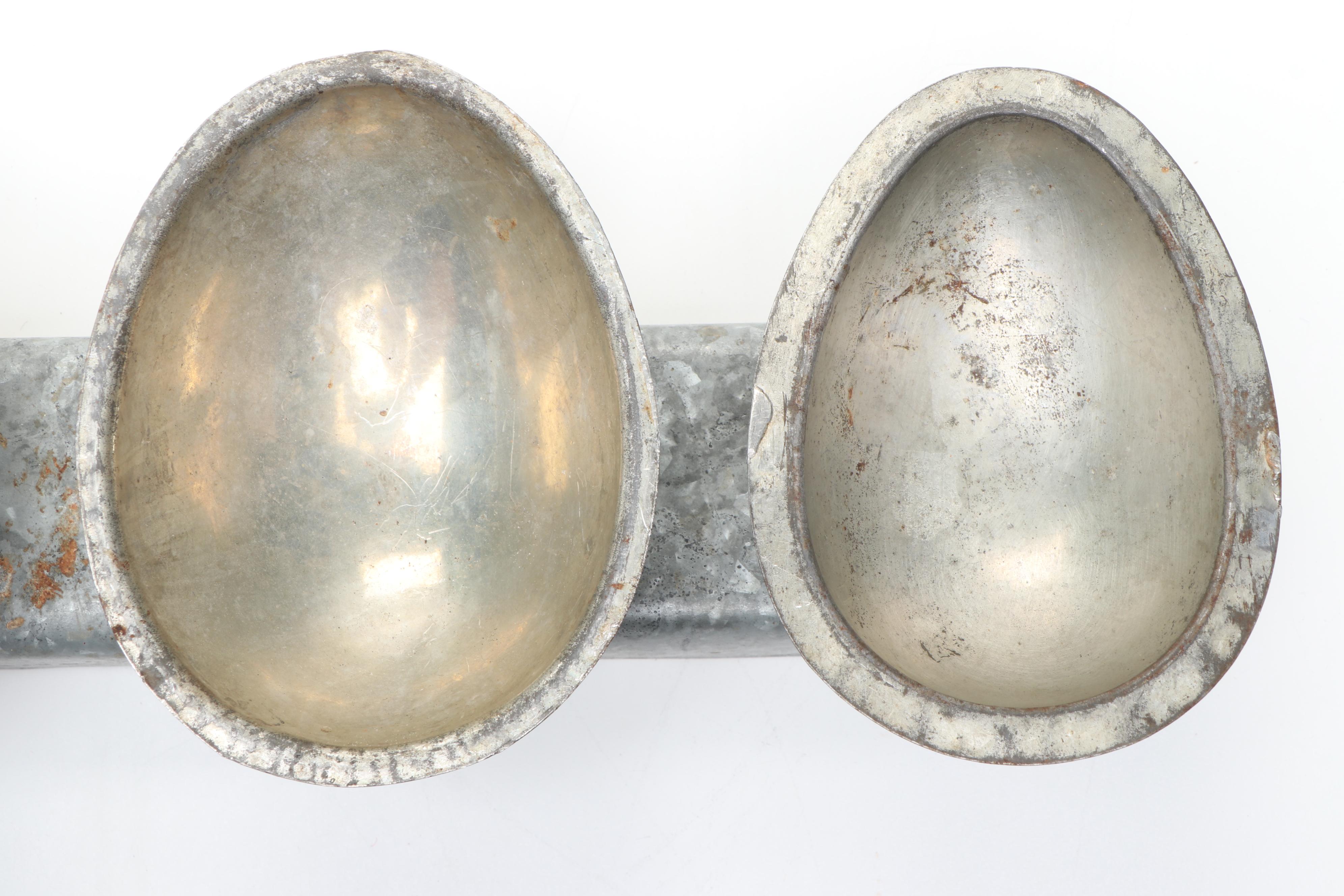 Vintage Metal Chocolate Egg Molds
