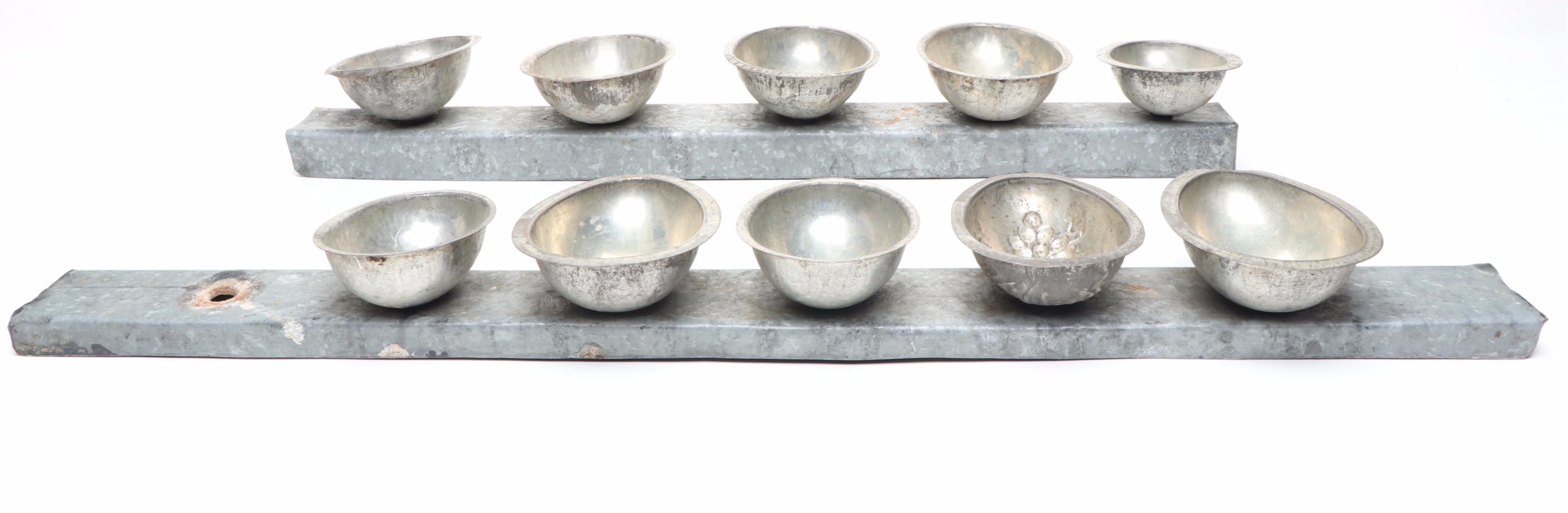 Vintage Metal Chocolate Egg Molds