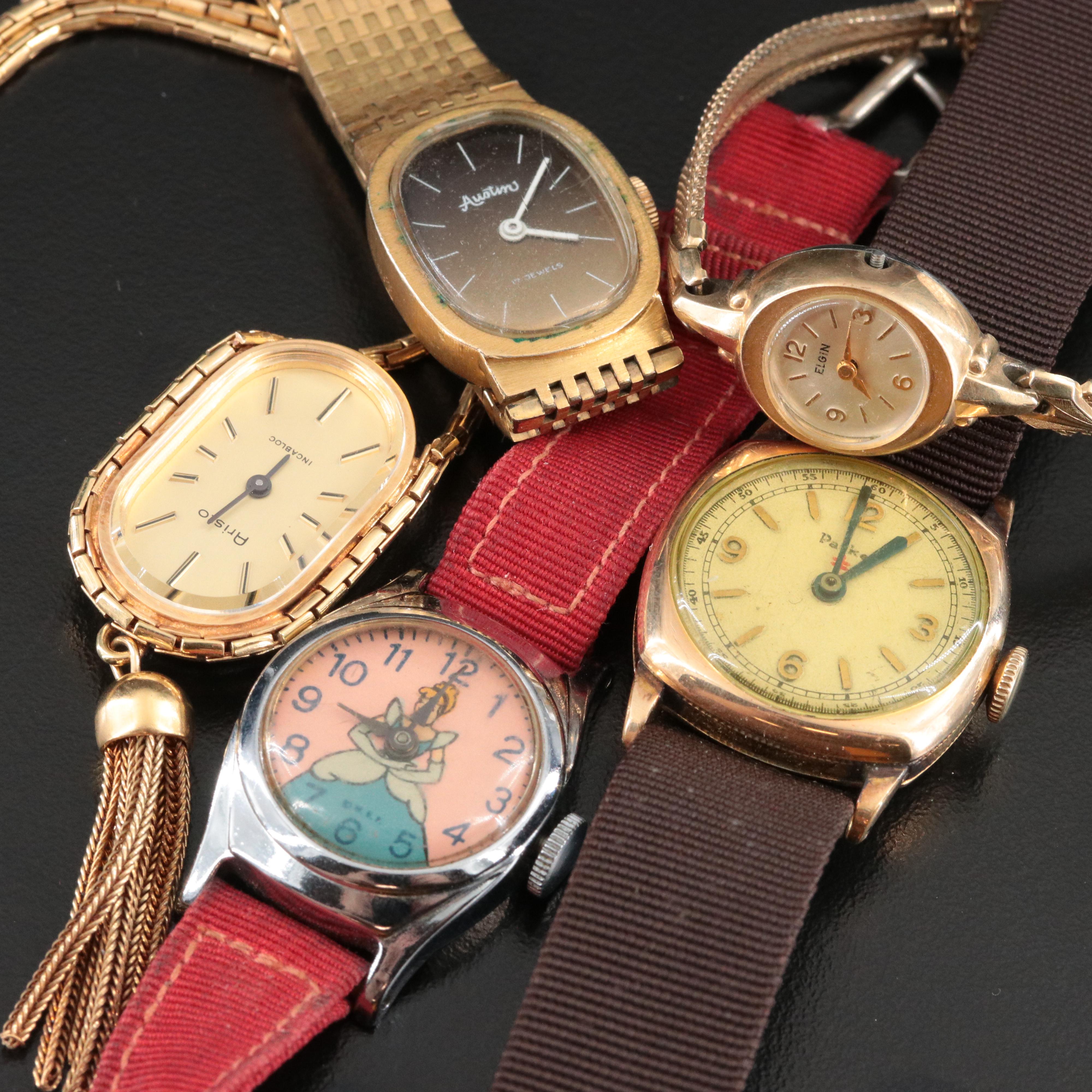 Collection of Quartz and Stem Wind Wristwatches and Pendant Watch