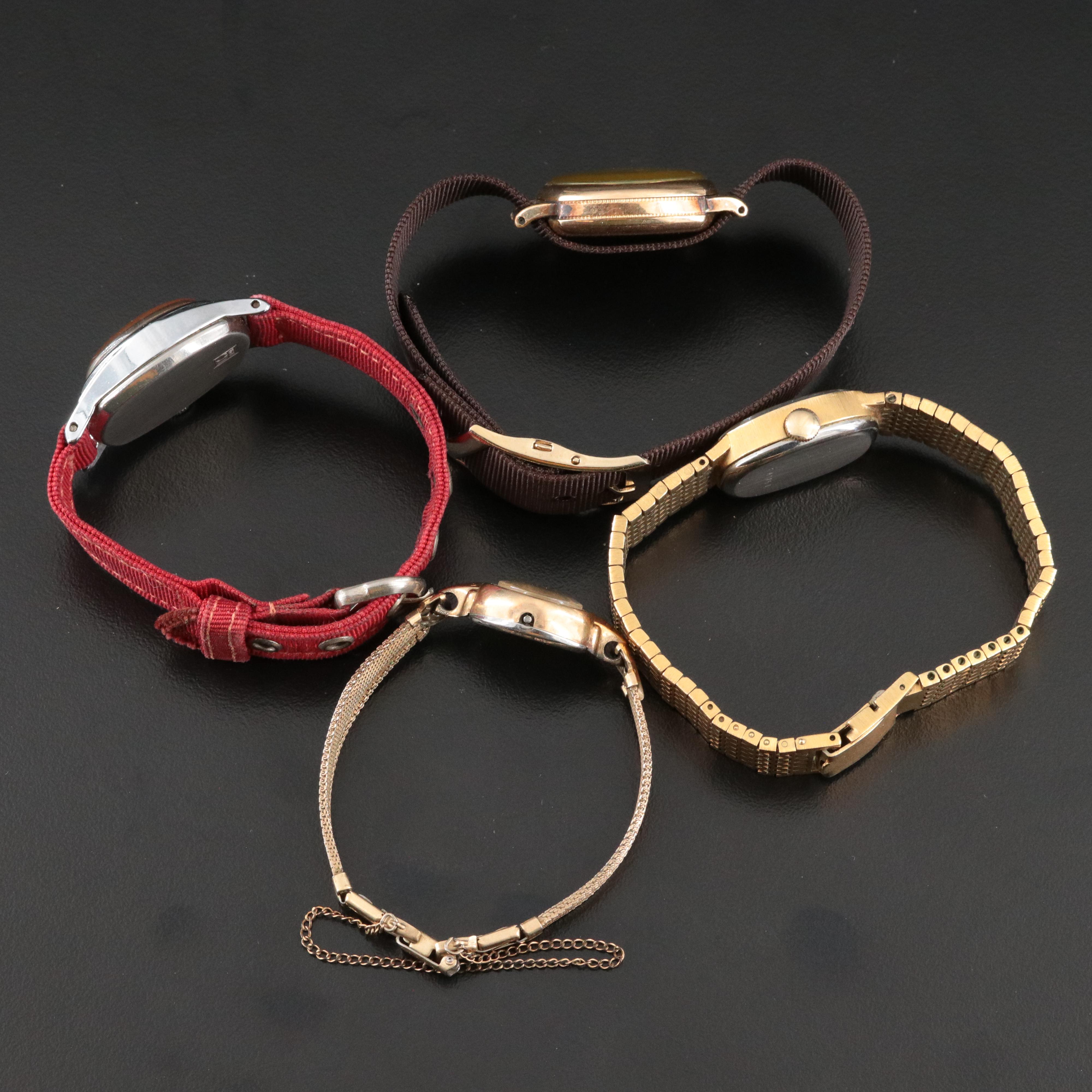 Collection of Quartz and Stem Wind Wristwatches and Pendant Watch