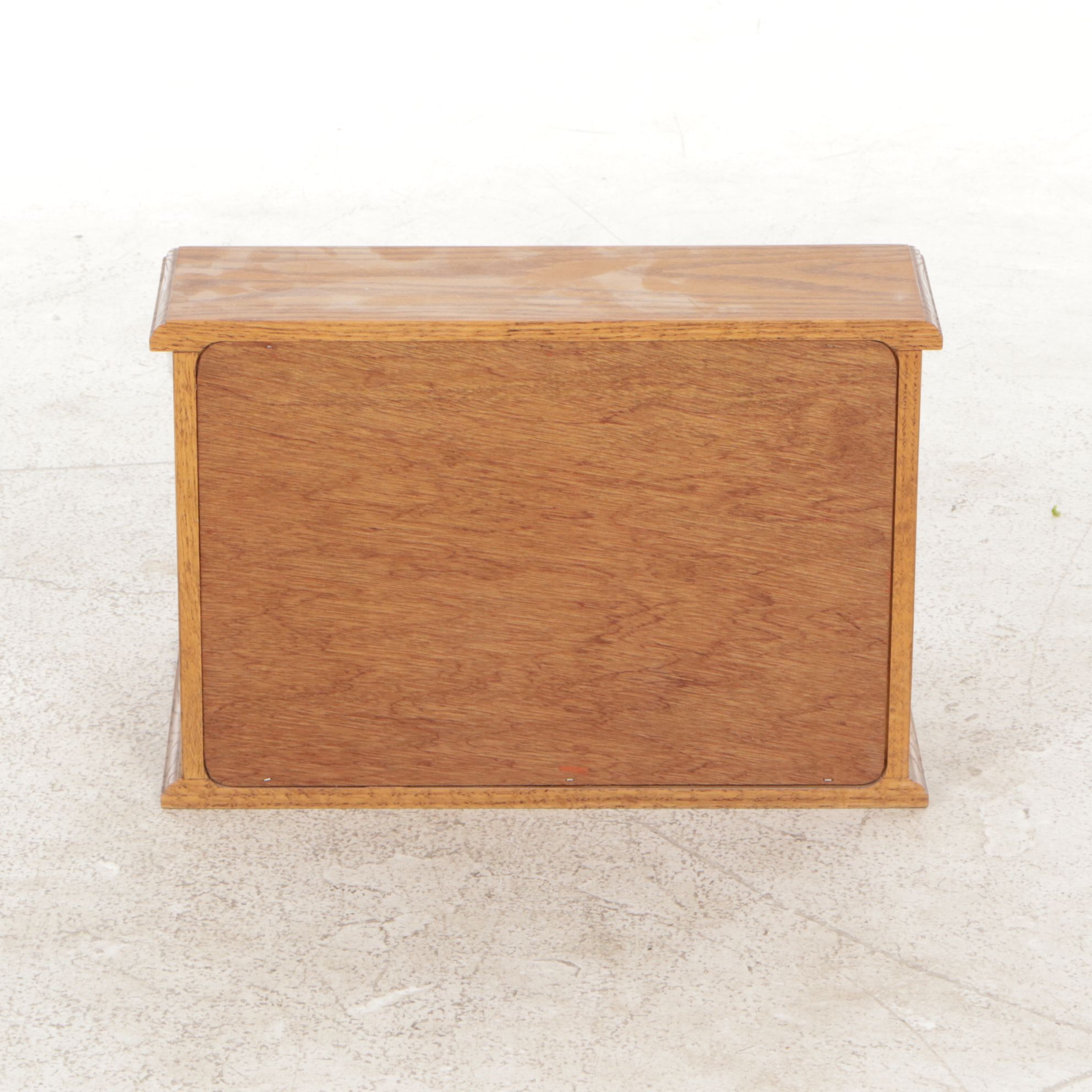 Oak Wood Roll-Top Bread Box