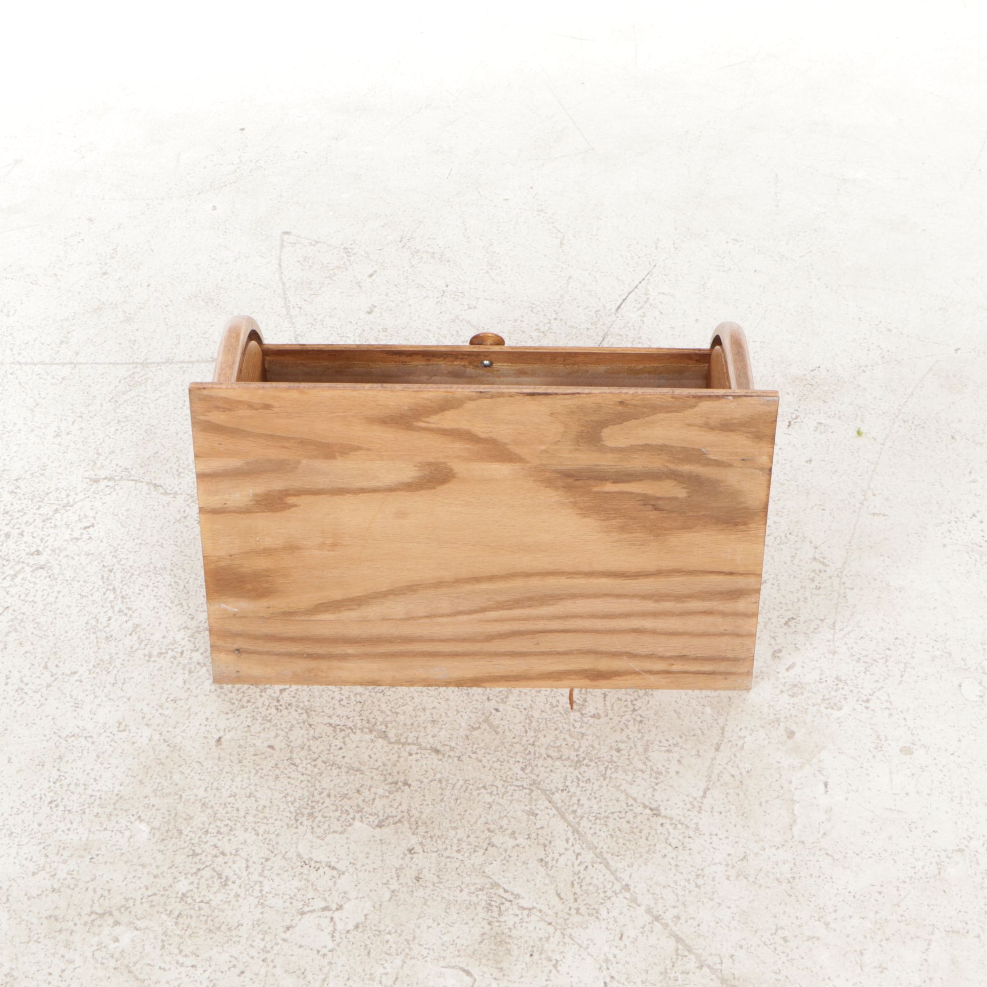 Oak Wood Roll-Top Bread Box