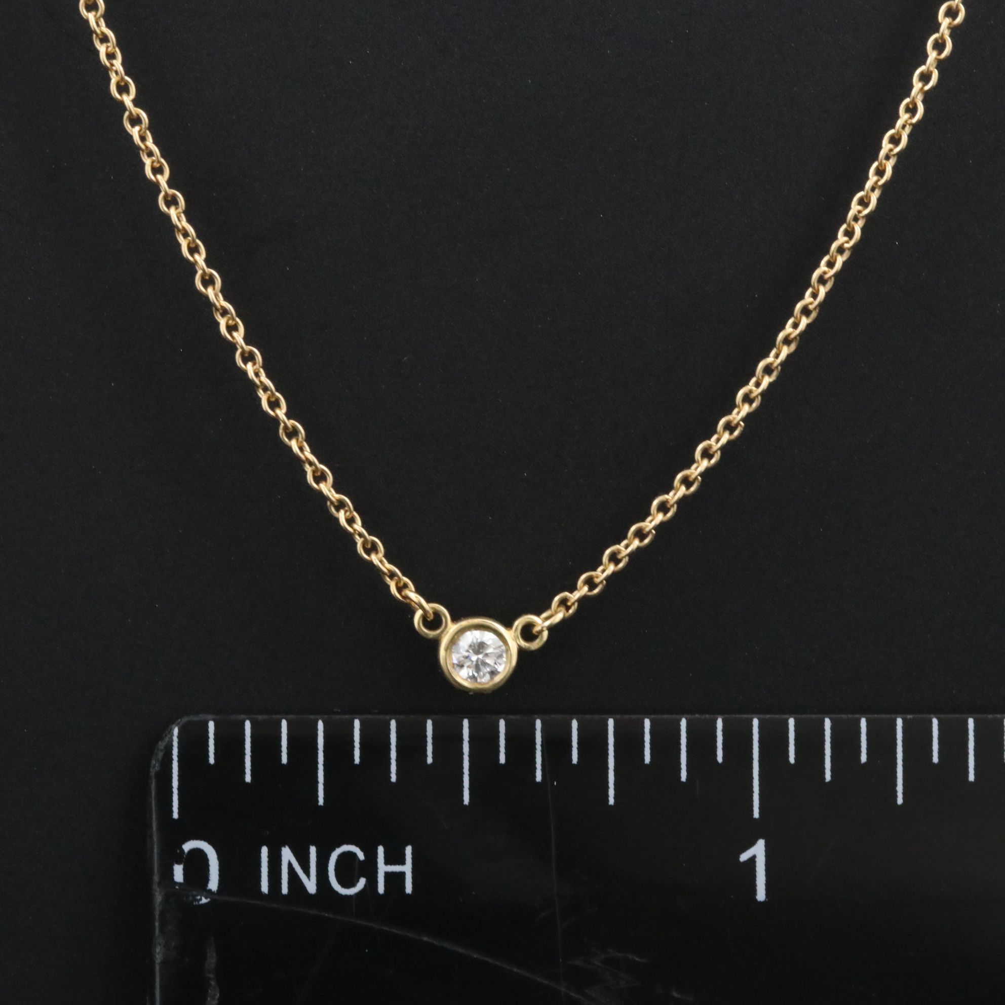 Elsa Peretti for Tiffany & Co. 18K Diamond Solitaire Necklace