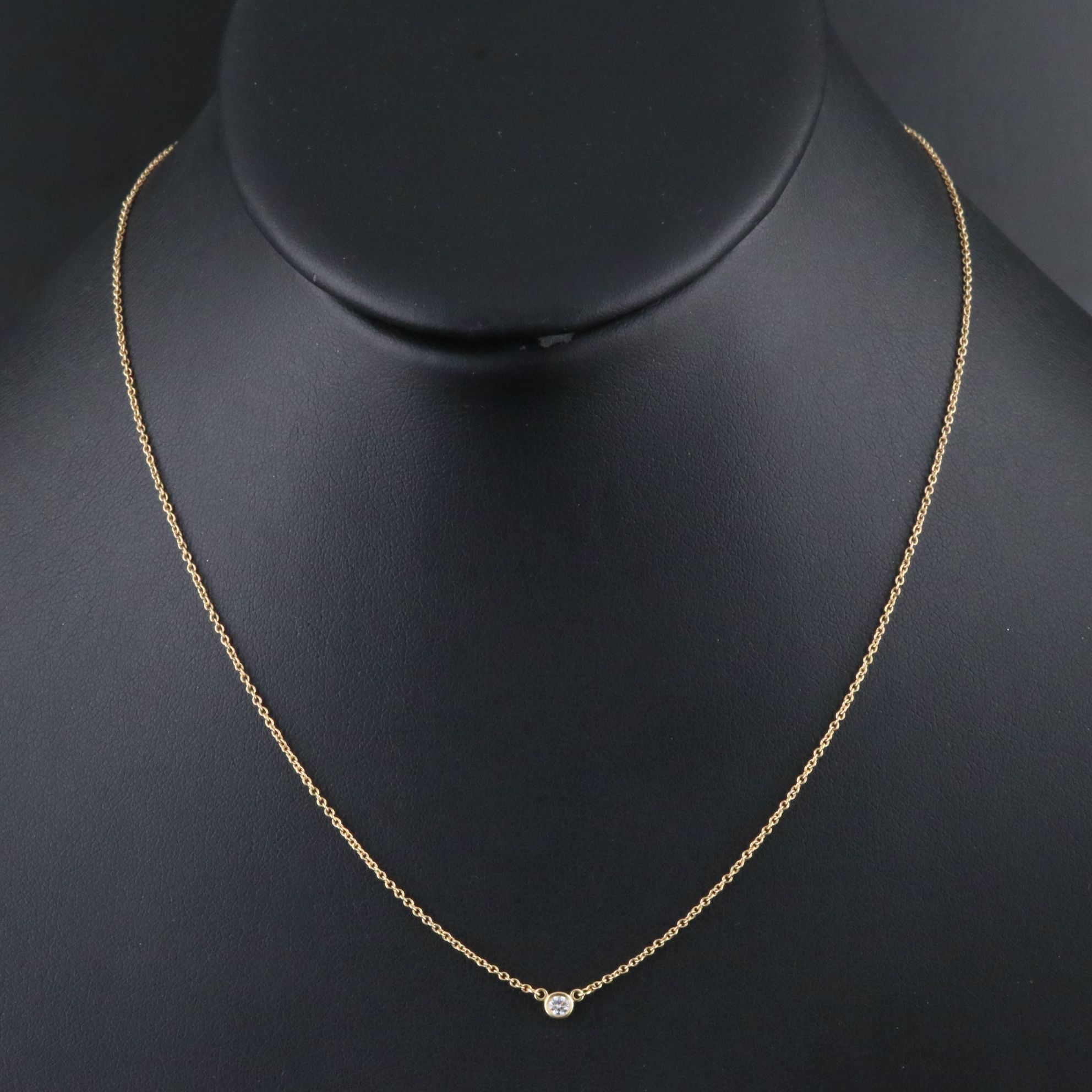 Elsa Peretti for Tiffany & Co. 18K Diamond Solitaire Necklace