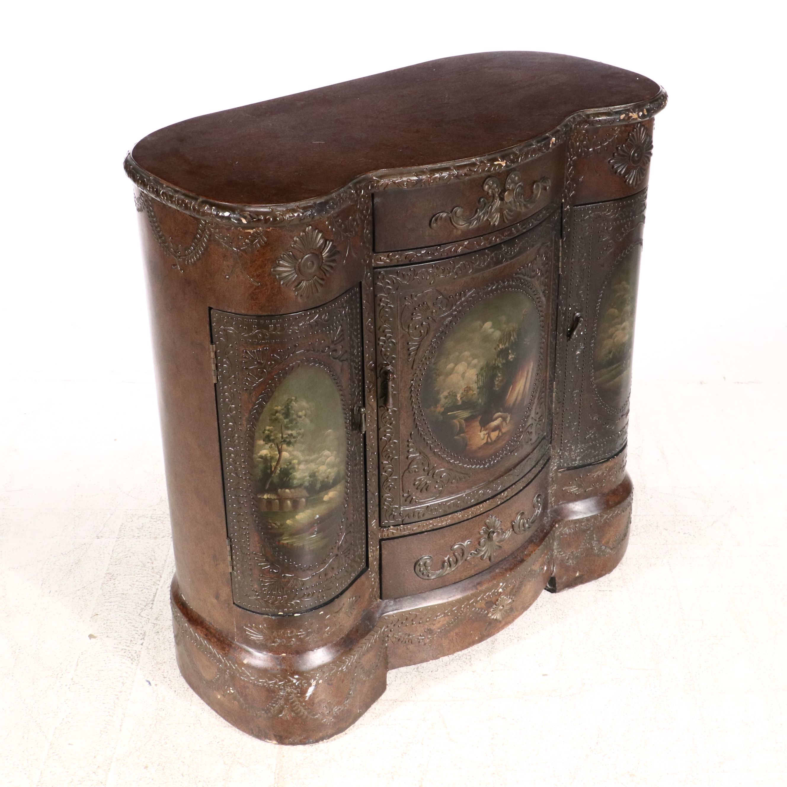 Powell Painted Serpentine Front Cabinet