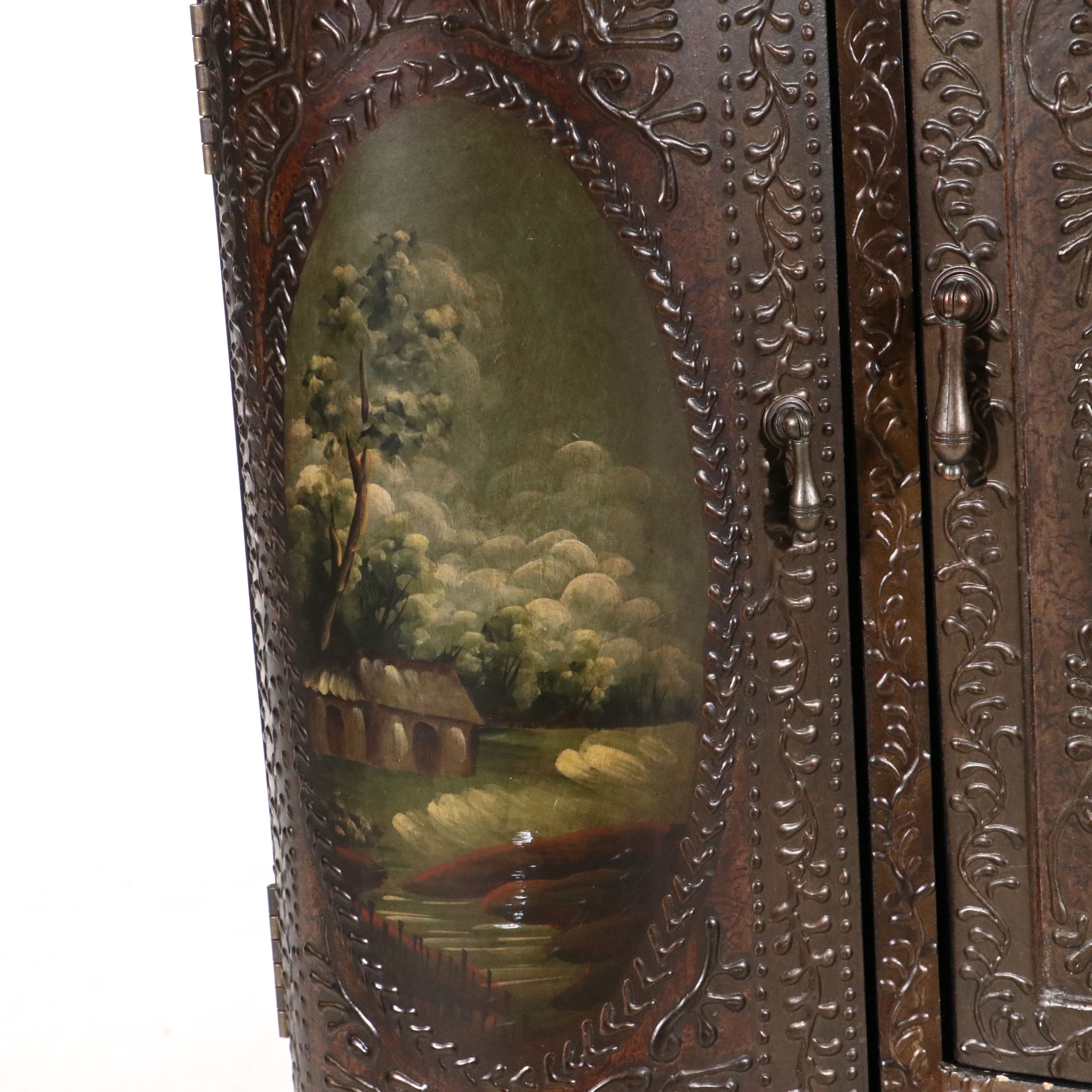 Powell Painted Serpentine Front Cabinet