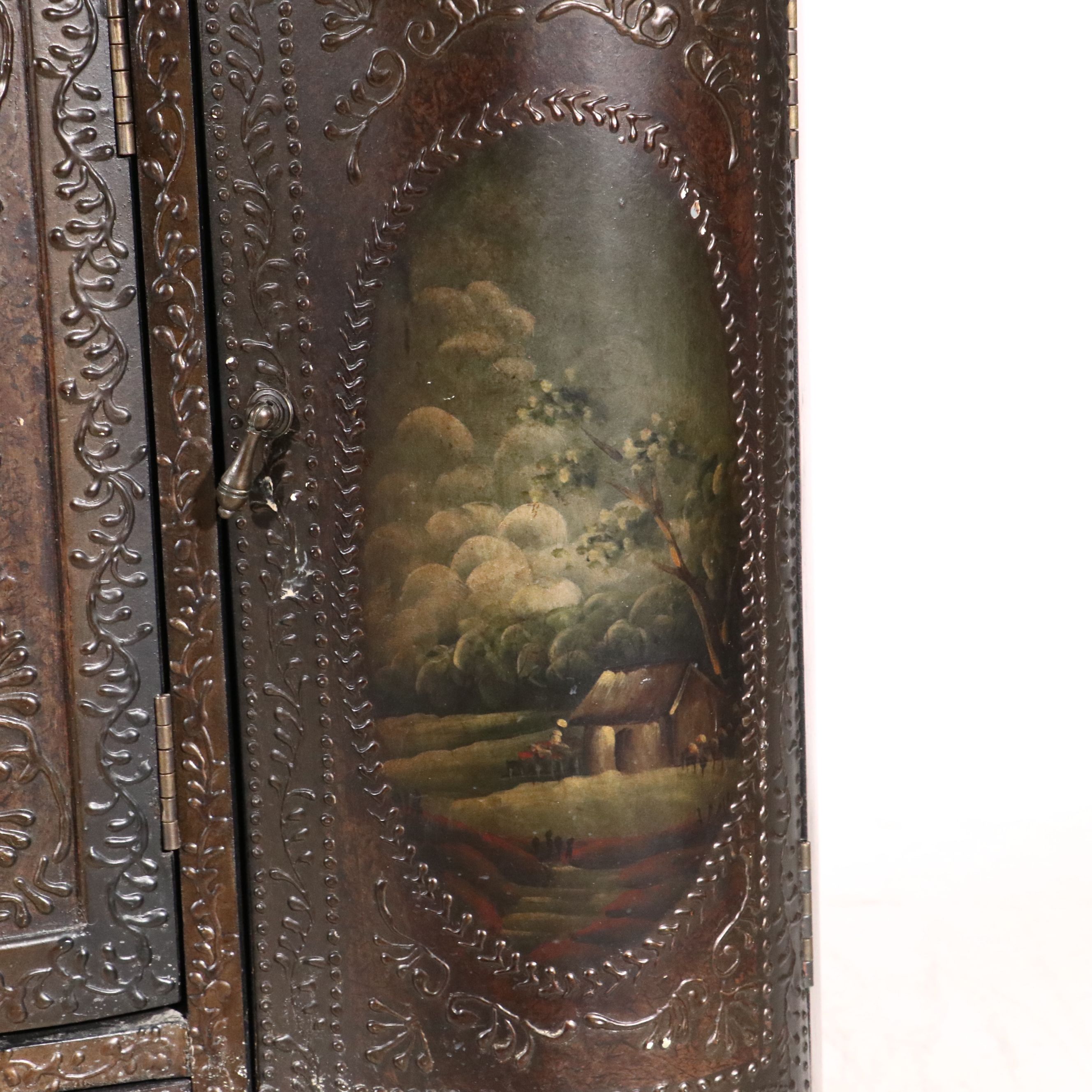 Powell Painted Serpentine Front Cabinet