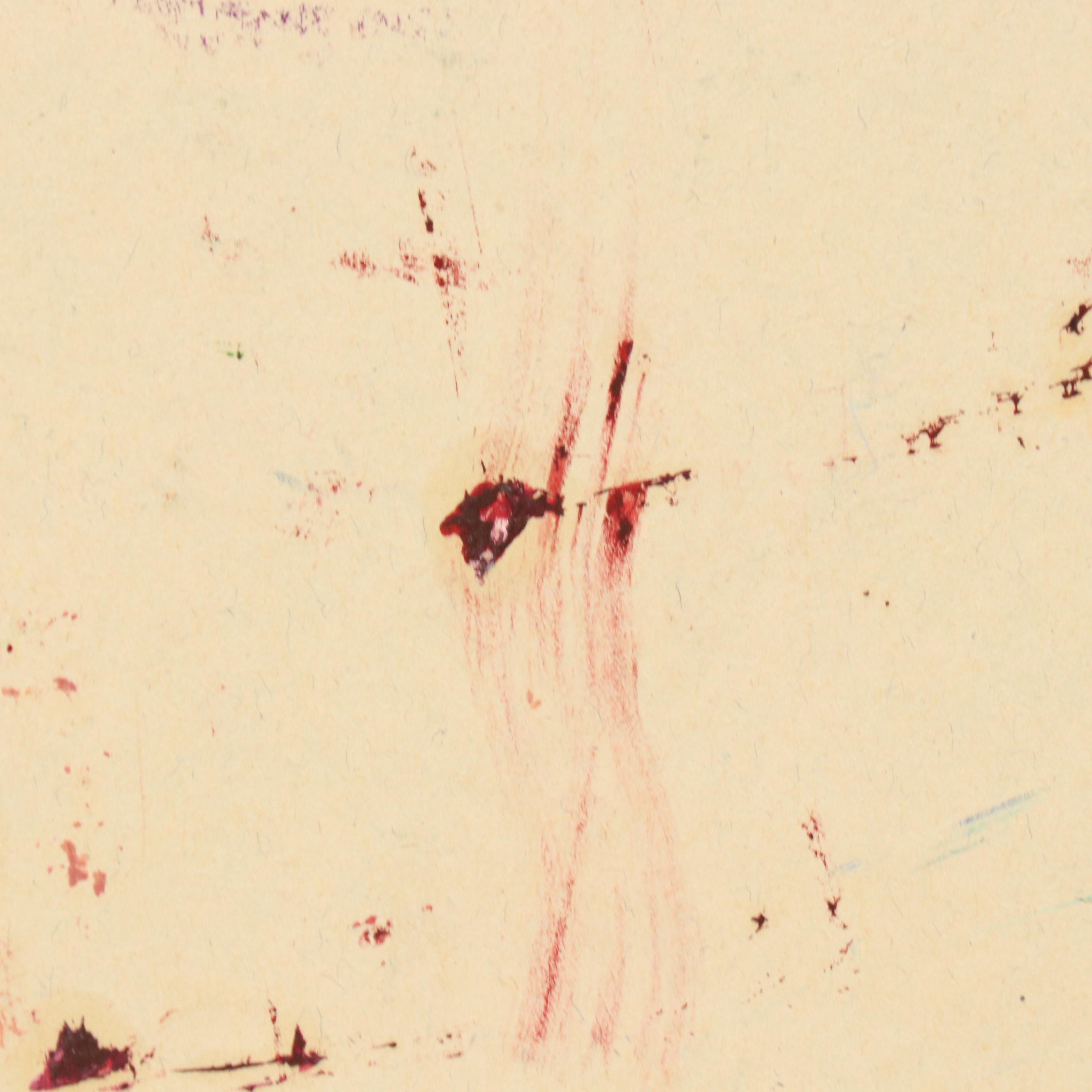 Janice Guttman Stylized Floral Acrylic Painting, 2003