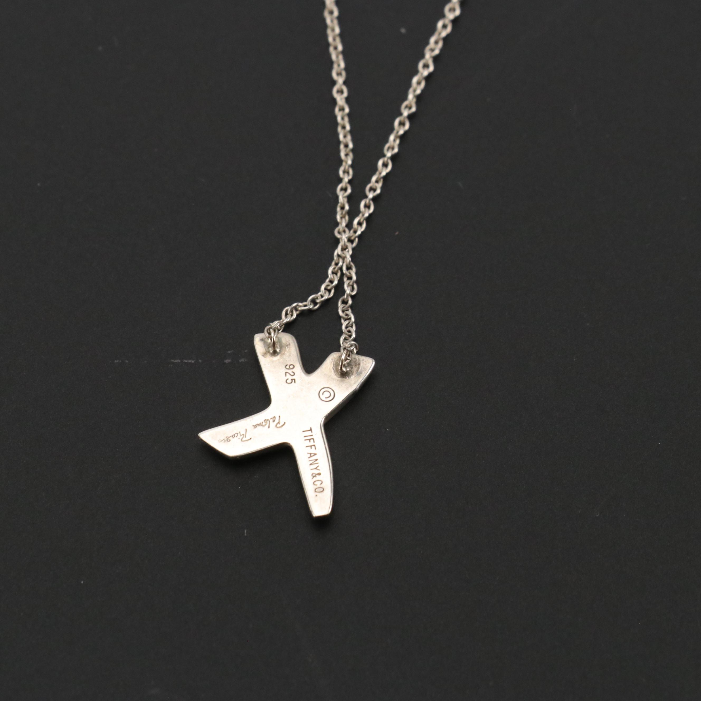 Paloma Picasso for Tiffany & Co. Sterling Graffiti X Pendant Necklace