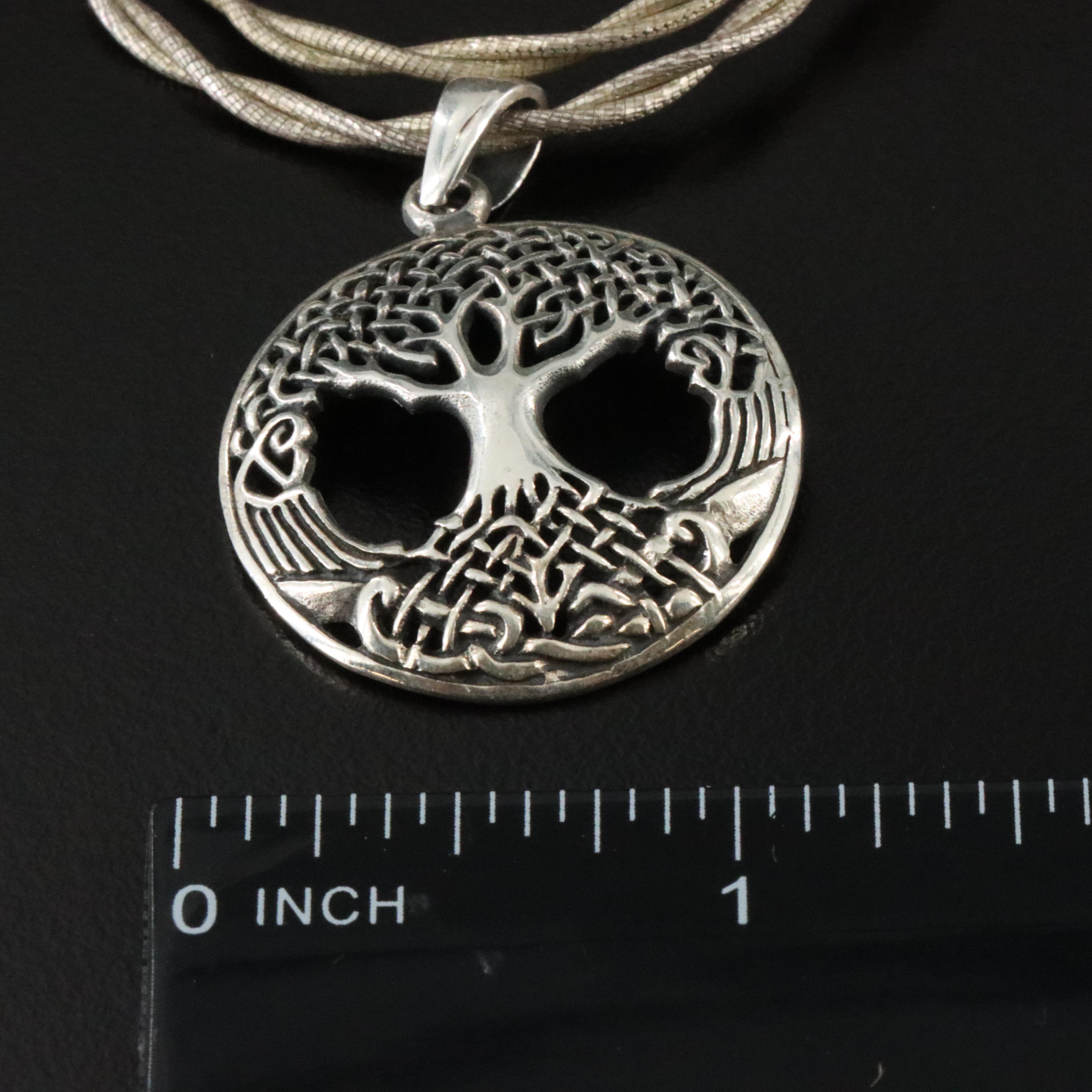Sterling Tree of Life and Peridot Heart Pendant Necklaces