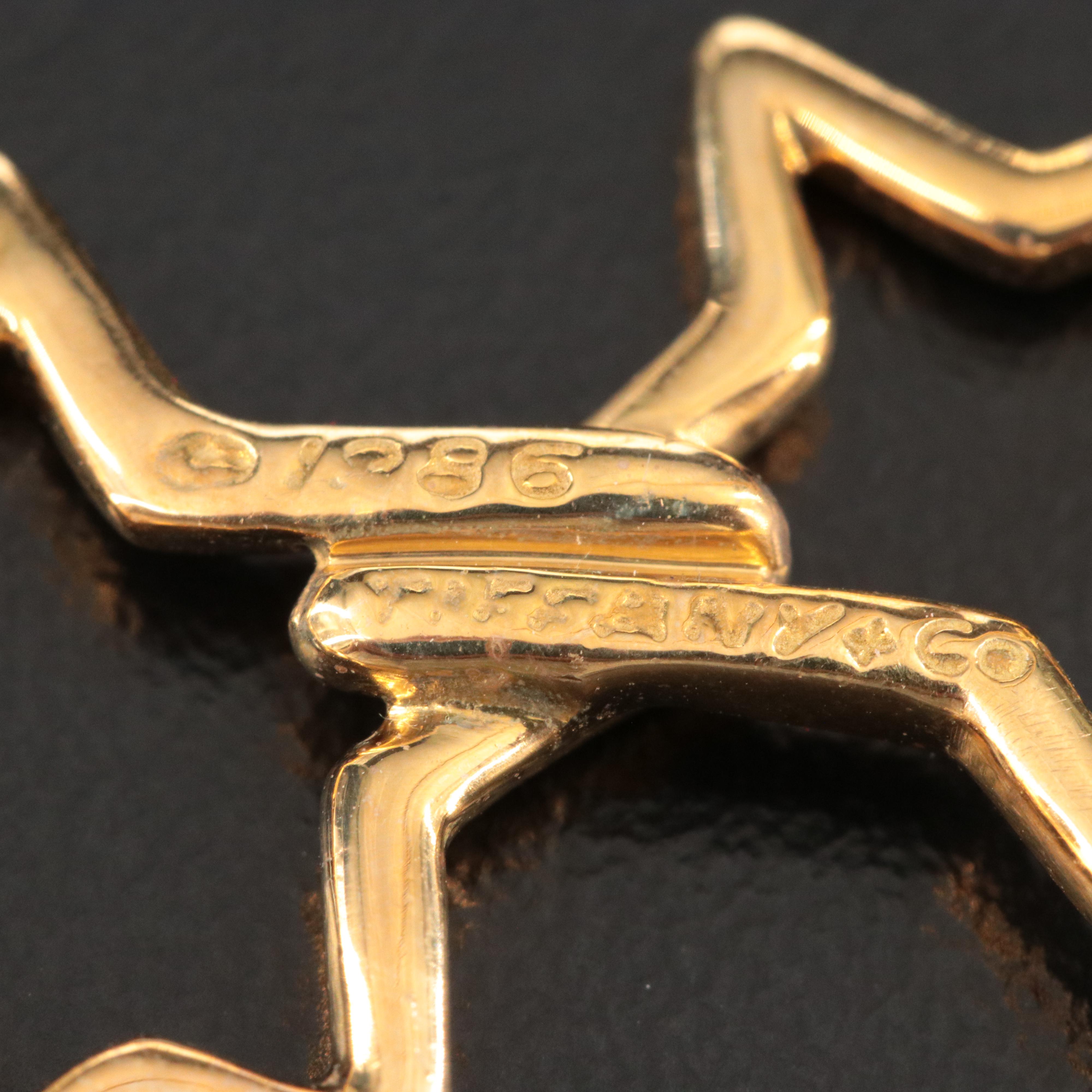 Tiffany & Co. 18K Triple Star Brooch