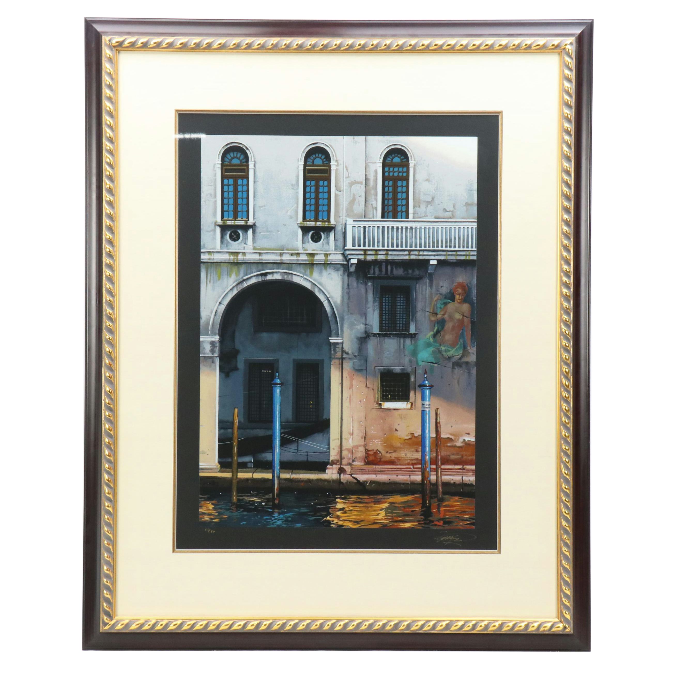 Thomas Pradzynski Serigraph "CV Canale Grand," Circa 2000