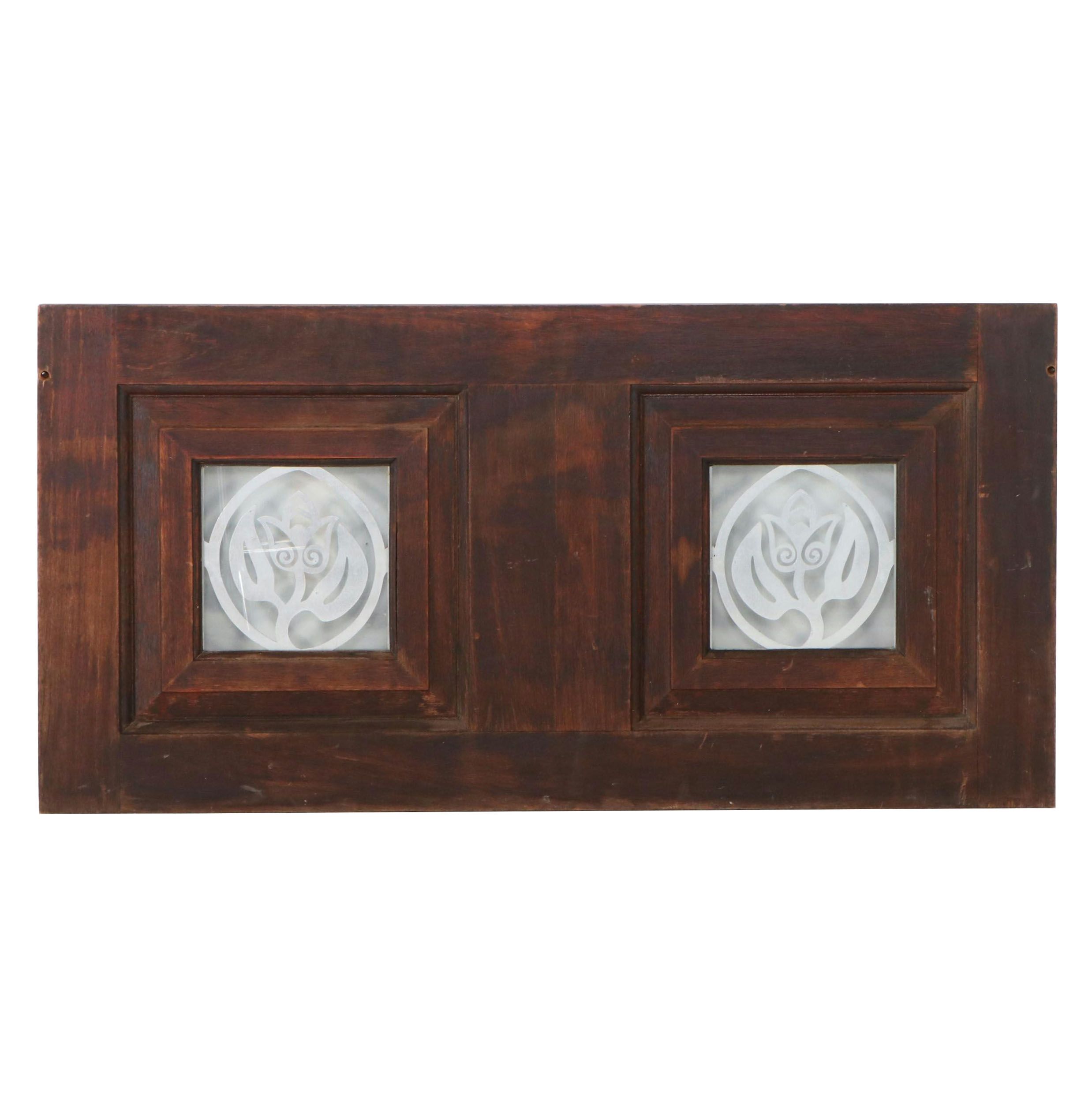 Window Panel with Floral Design