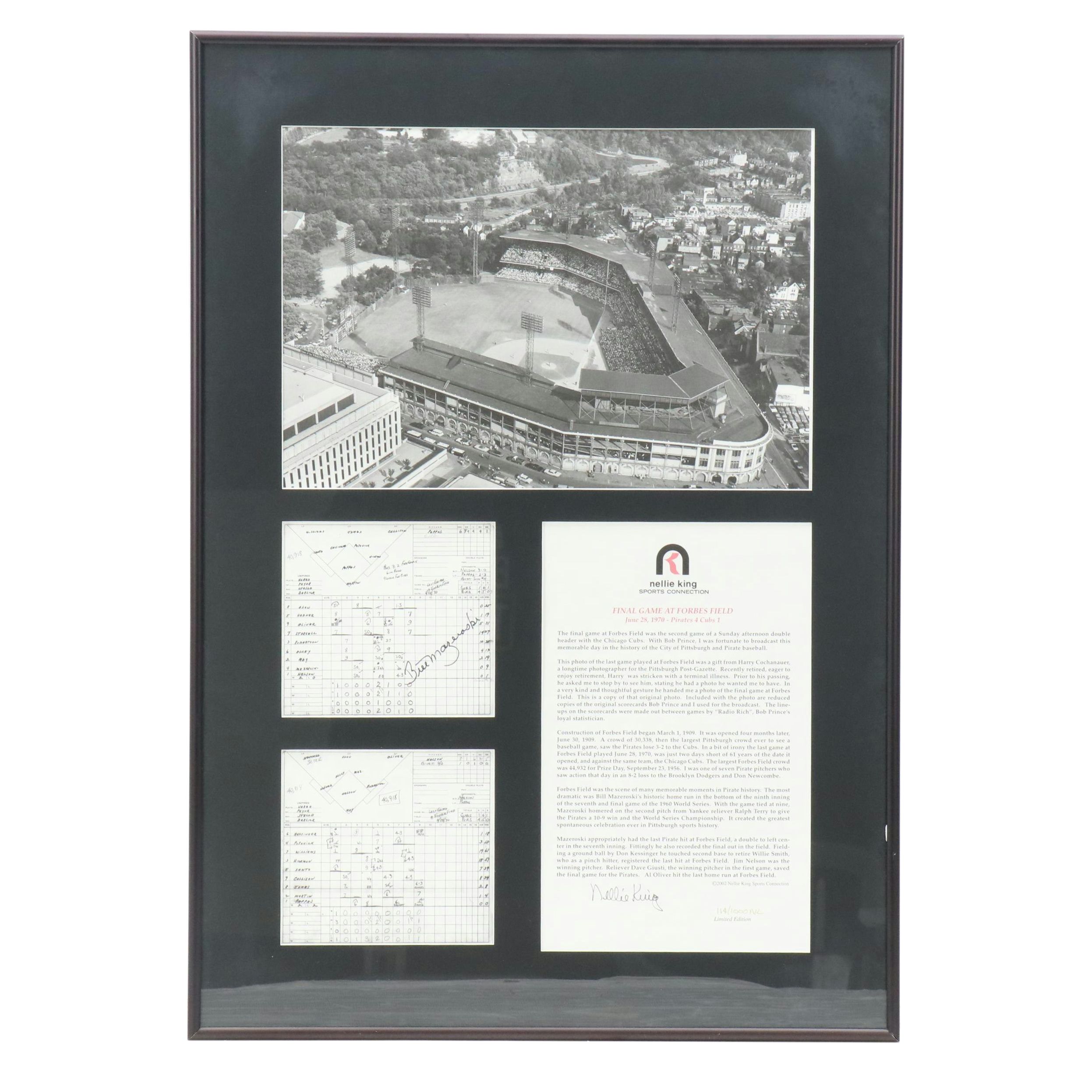 Nellie King Signed Offset Lithograph "Final Game at Forbes Field," 2002