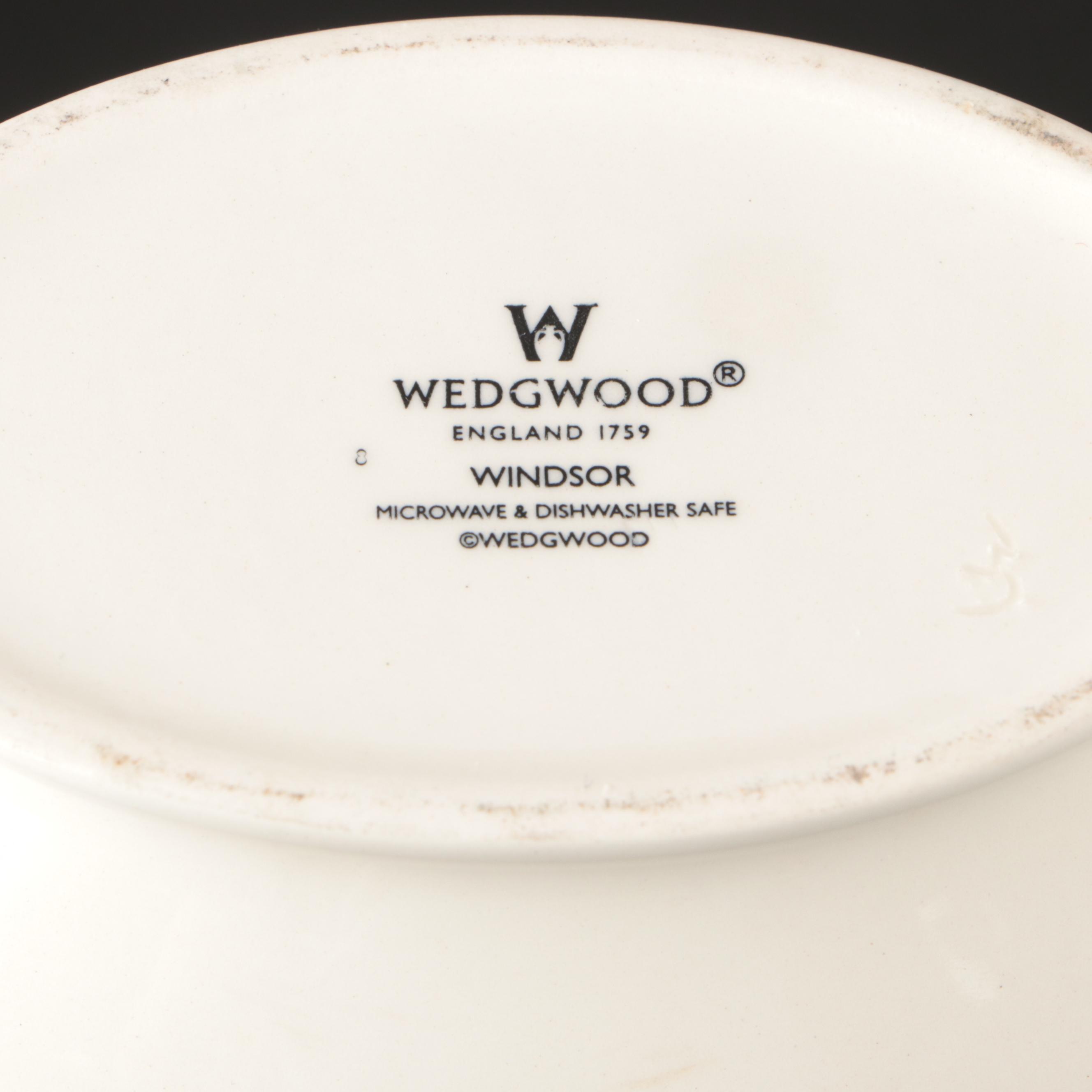 Wedgwood "Charter Member" Stoneware Plate and "Windsor" Porcelain Gravy Boat