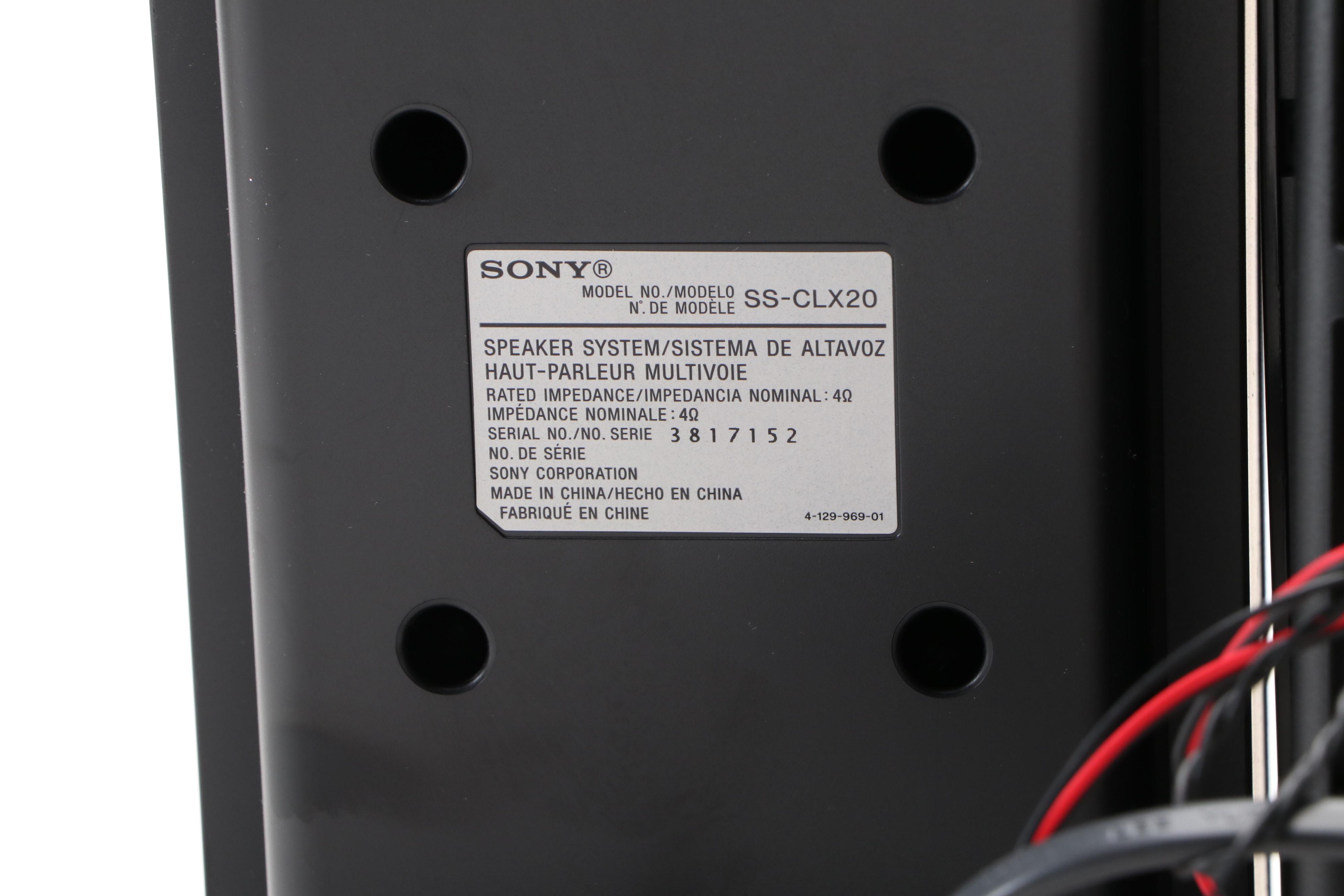 Sony SS-CLX20 Speaker System