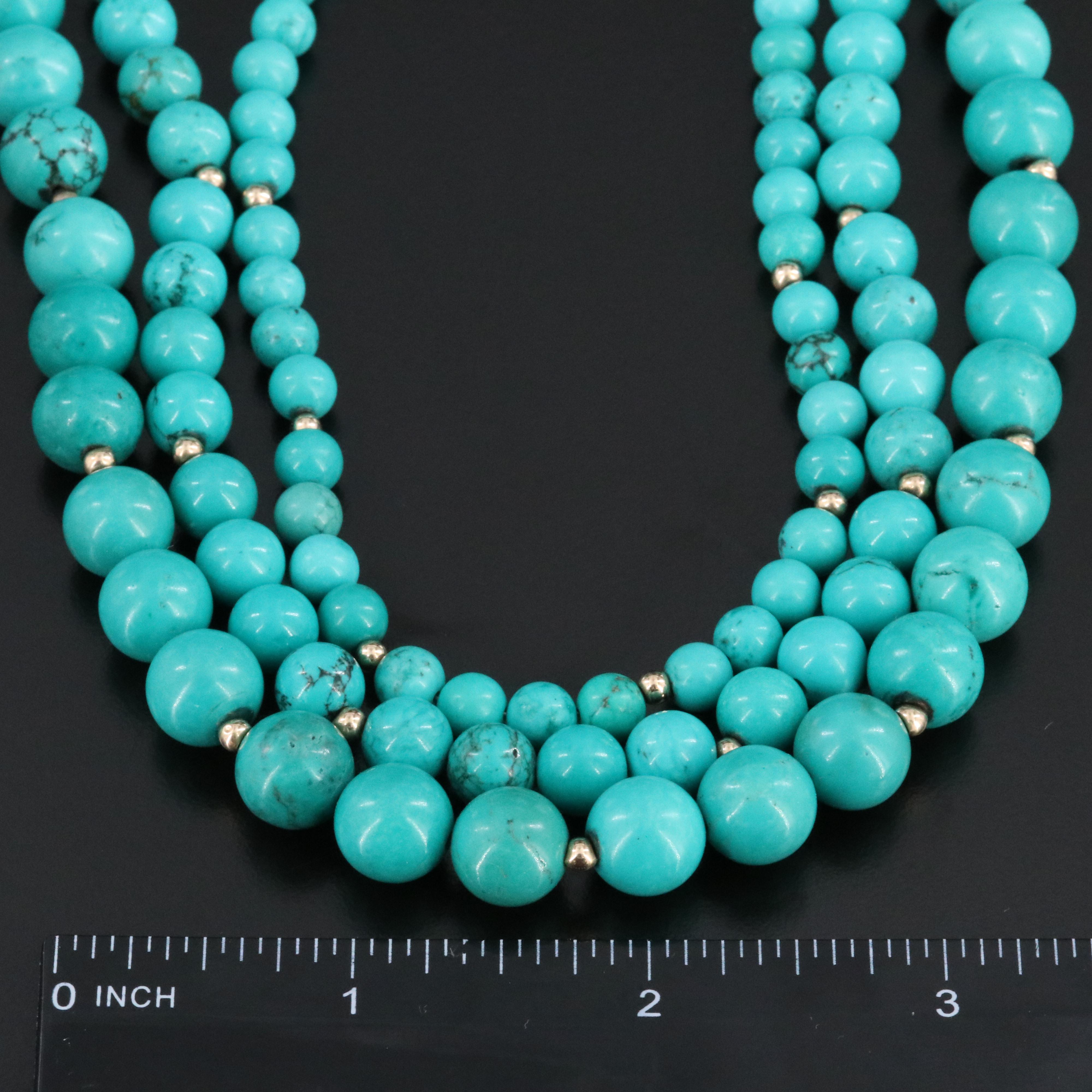 Magnesite Triple-Strand Necklace